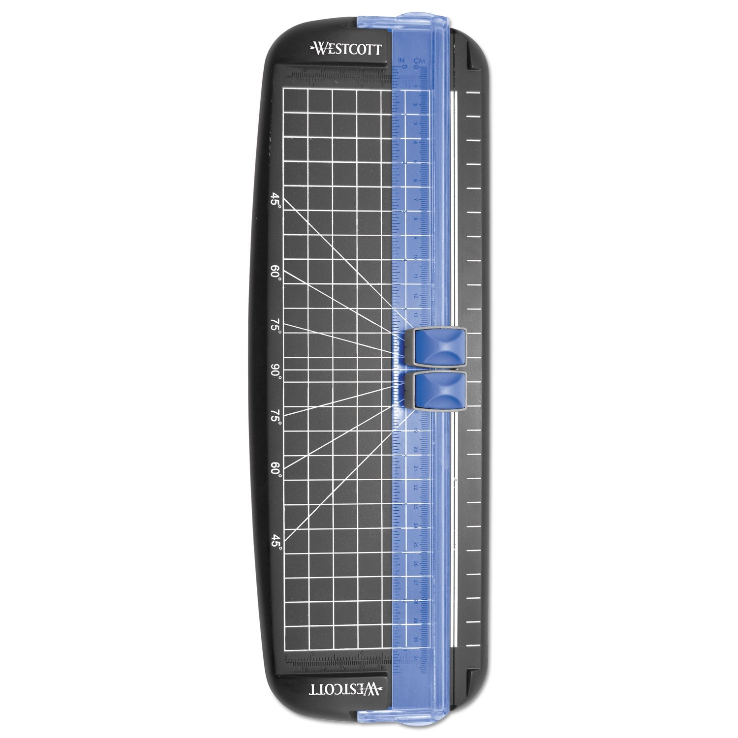 Westcott Multi-Purpose Personal Trimmer, 10 Sheets, 12" Cut Length, Plastic Base, 6.38 x 12