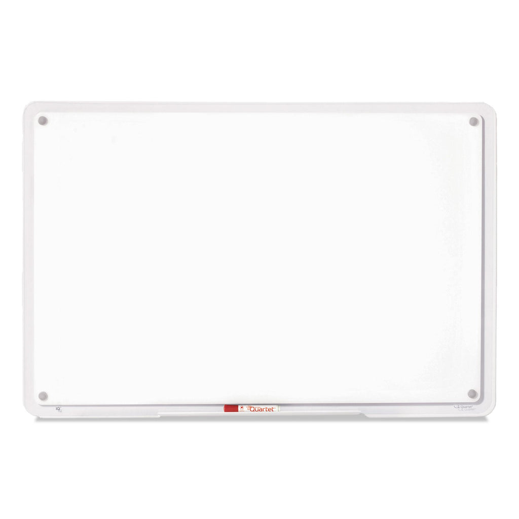 Quartet iQ Total Erase Board, 36 x 23, White, Clear Frame