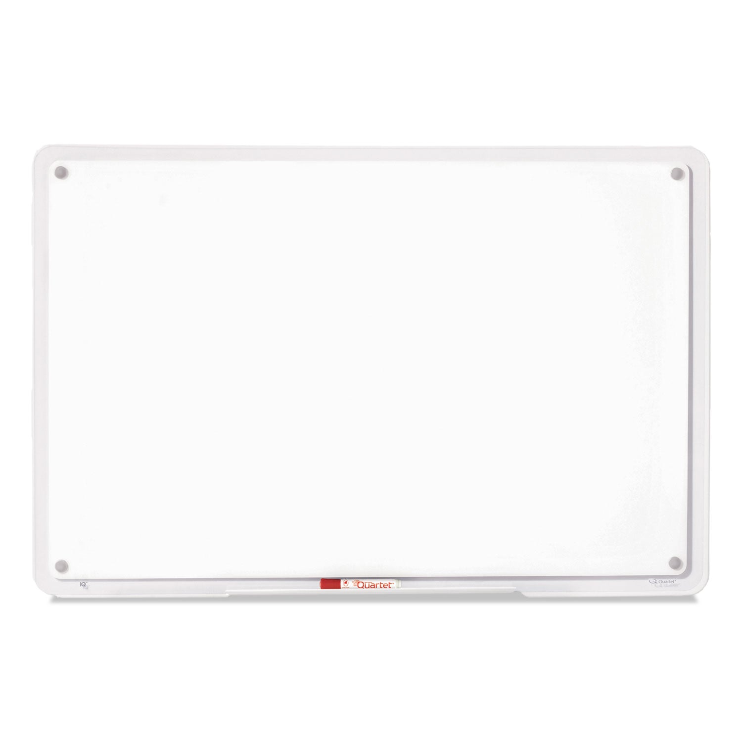 Quartet iQ Total Erase Board, 36 x 23, White, Clear Frame