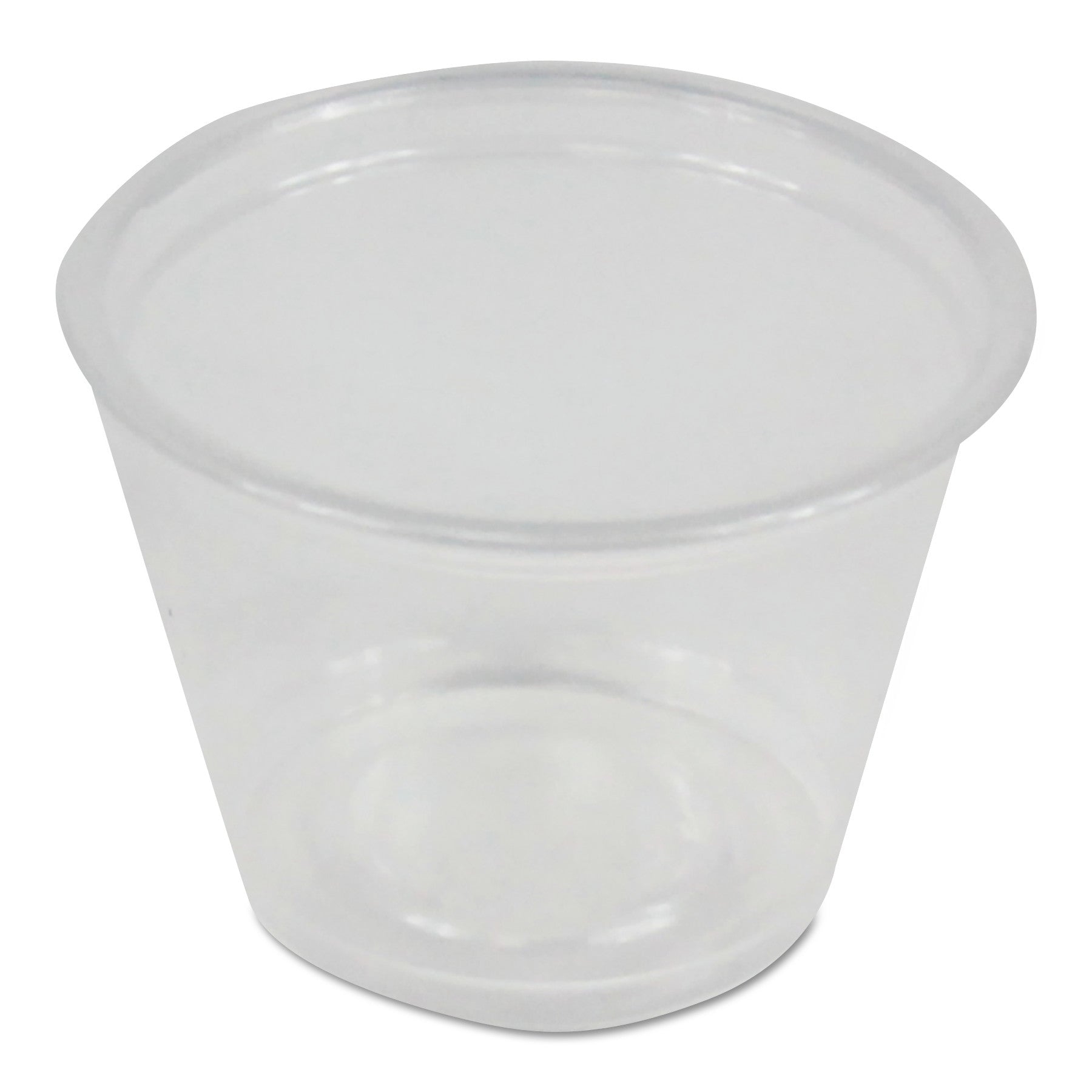 Boardwalk Souffle/Portion Cups, 1 oz, Polypropylene, Clear, 20 Cups/Sleeve, 125 Sleeves/Carton