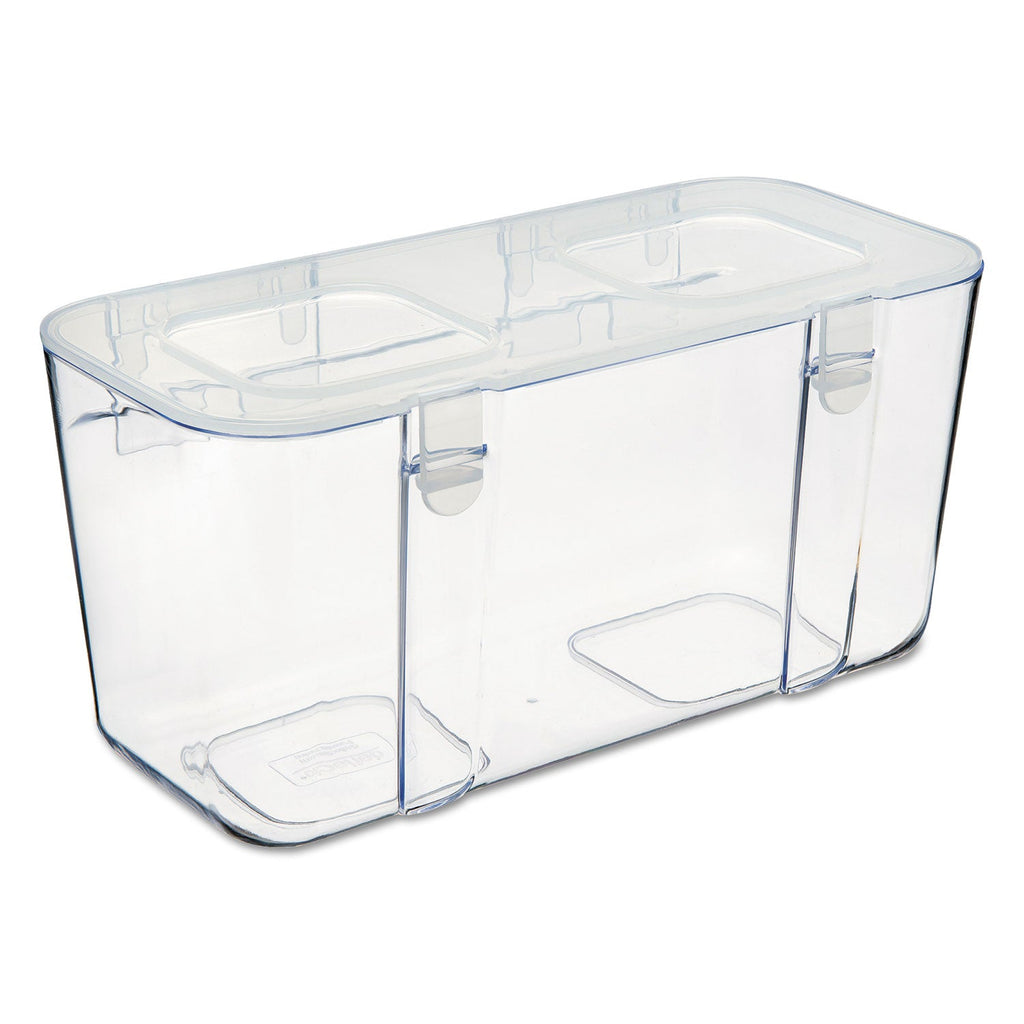 deflecto Stackable Caddy Organizer, Medium, Plastic, 8.8 x 4 x 4.38, White