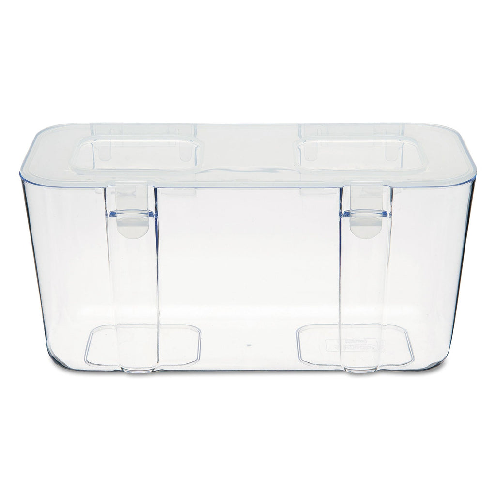 deflecto Stackable Caddy Organizer, Medium, Plastic, 8.8 x 4 x 4.38, White