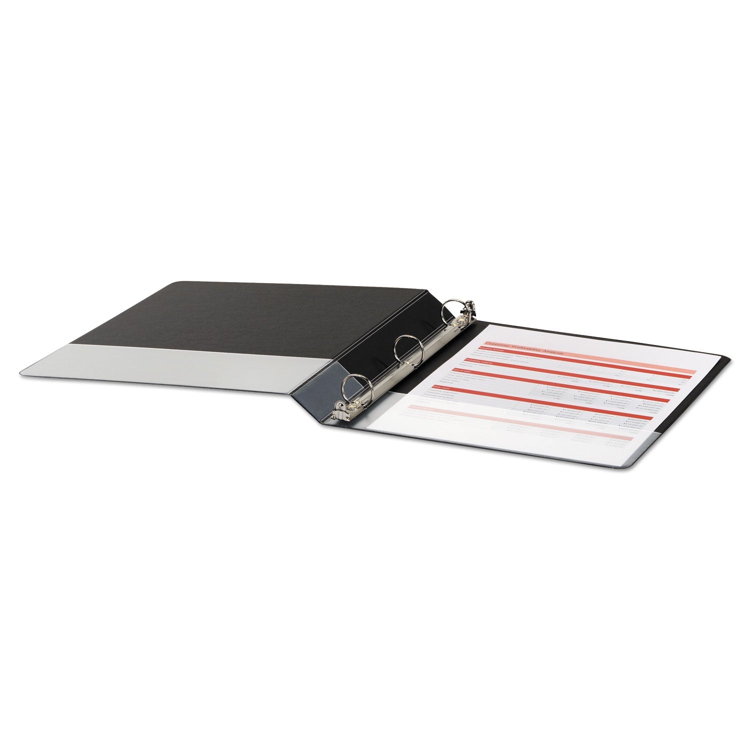 Office Impressions Economy Round Ring View Binder, 3 Rings, 1" Capacity, 11 x 8.5, Black