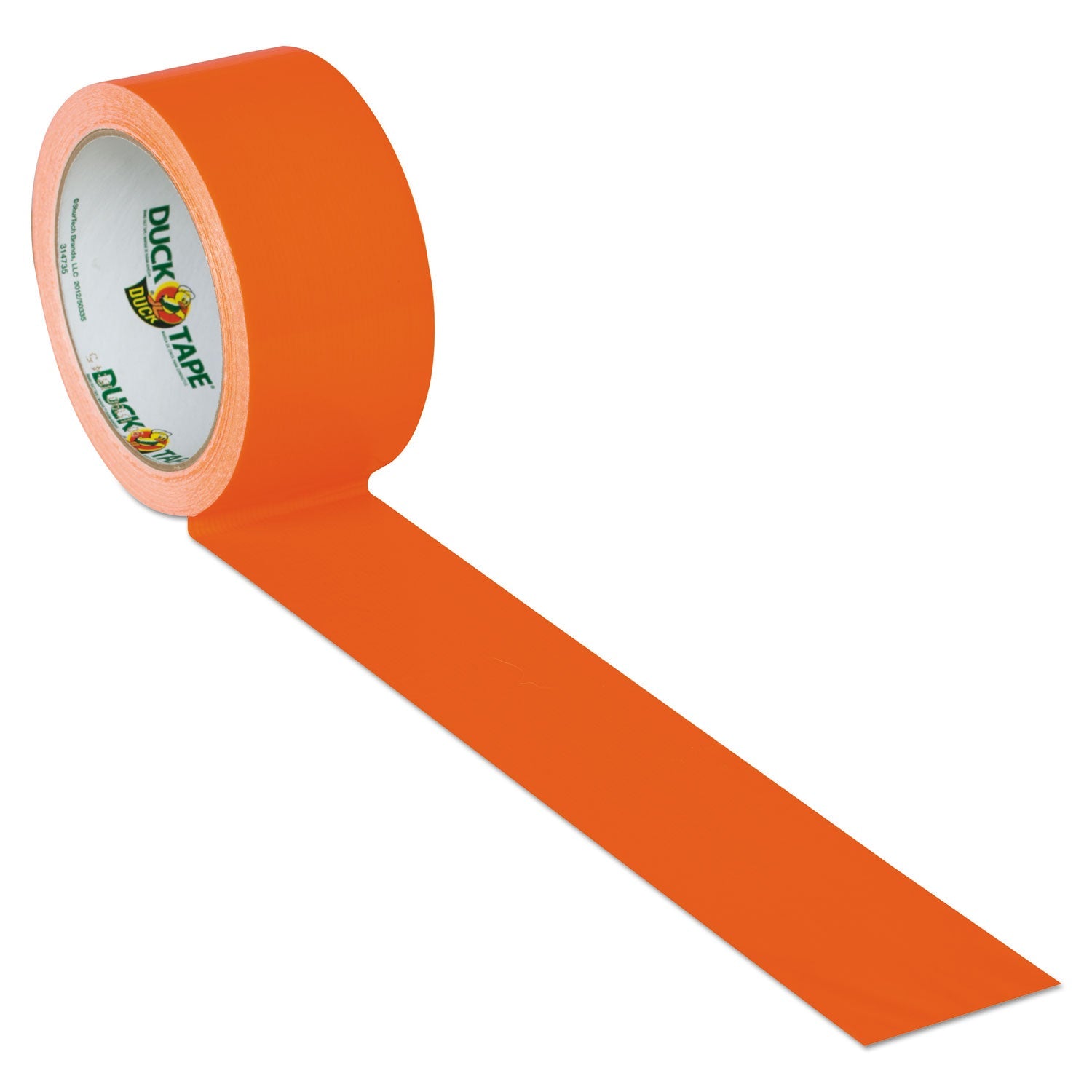Duck Colored Duct Tape, 3" Core, 1.88" x 15 yds, Neon Orange