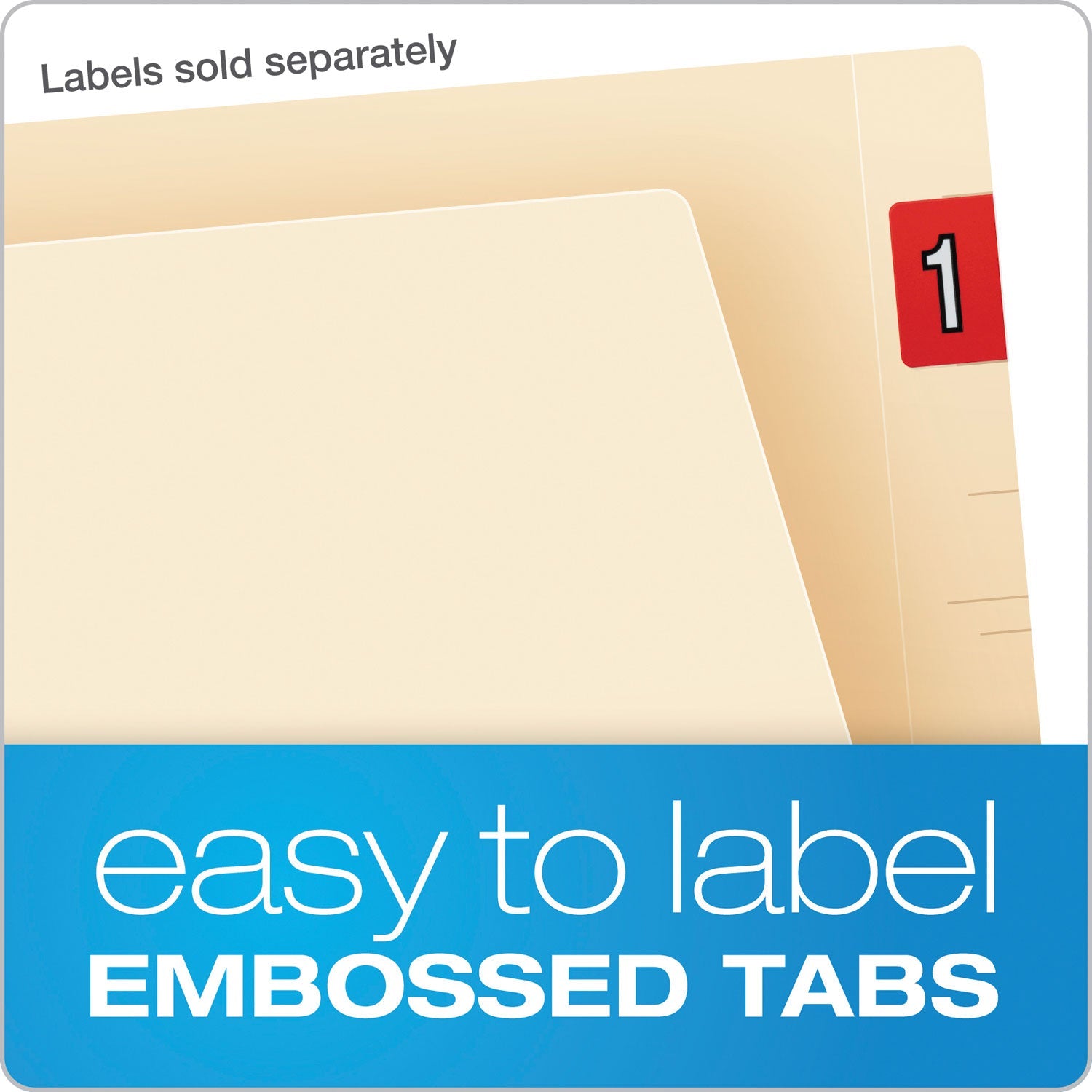 Pendaflex SmartShield End Tab File Folders, Straight Tabs, Letter Size, Manila, 75/Box