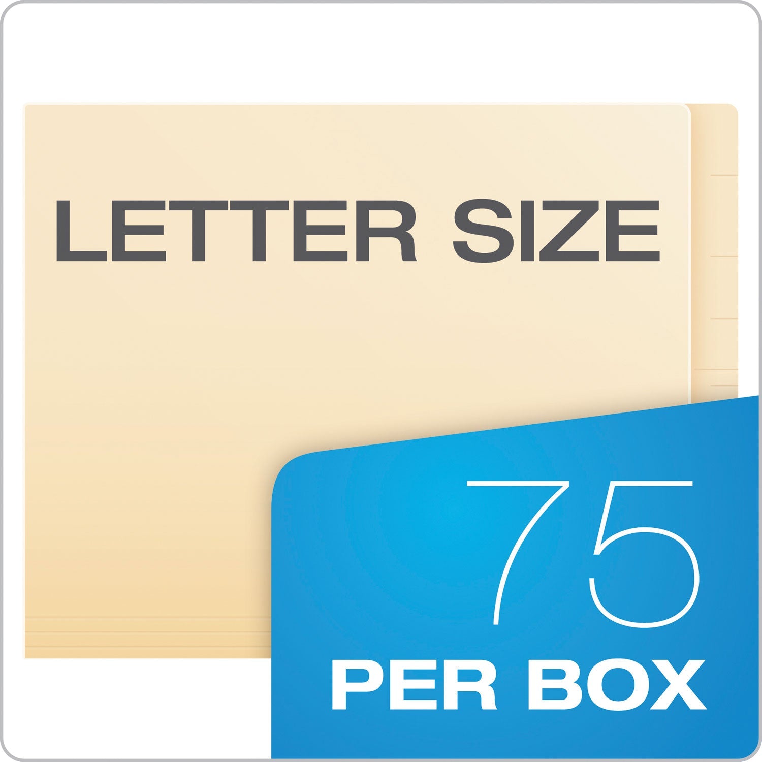 Pendaflex SmartShield End Tab File Folders, Straight Tabs, Letter Size, Manila, 75/Box