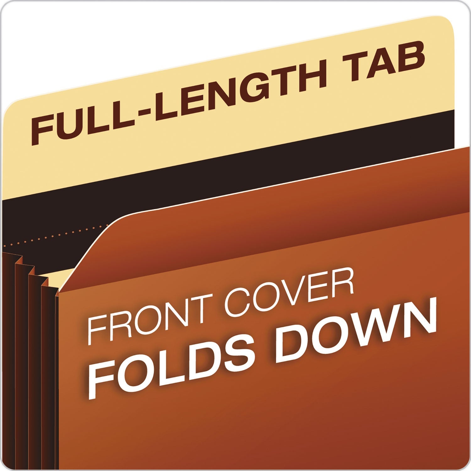 Pendaflex Heavy-Duty File Pockets, 5.25" Expansion, Legal Size, Redrope, 10/Box