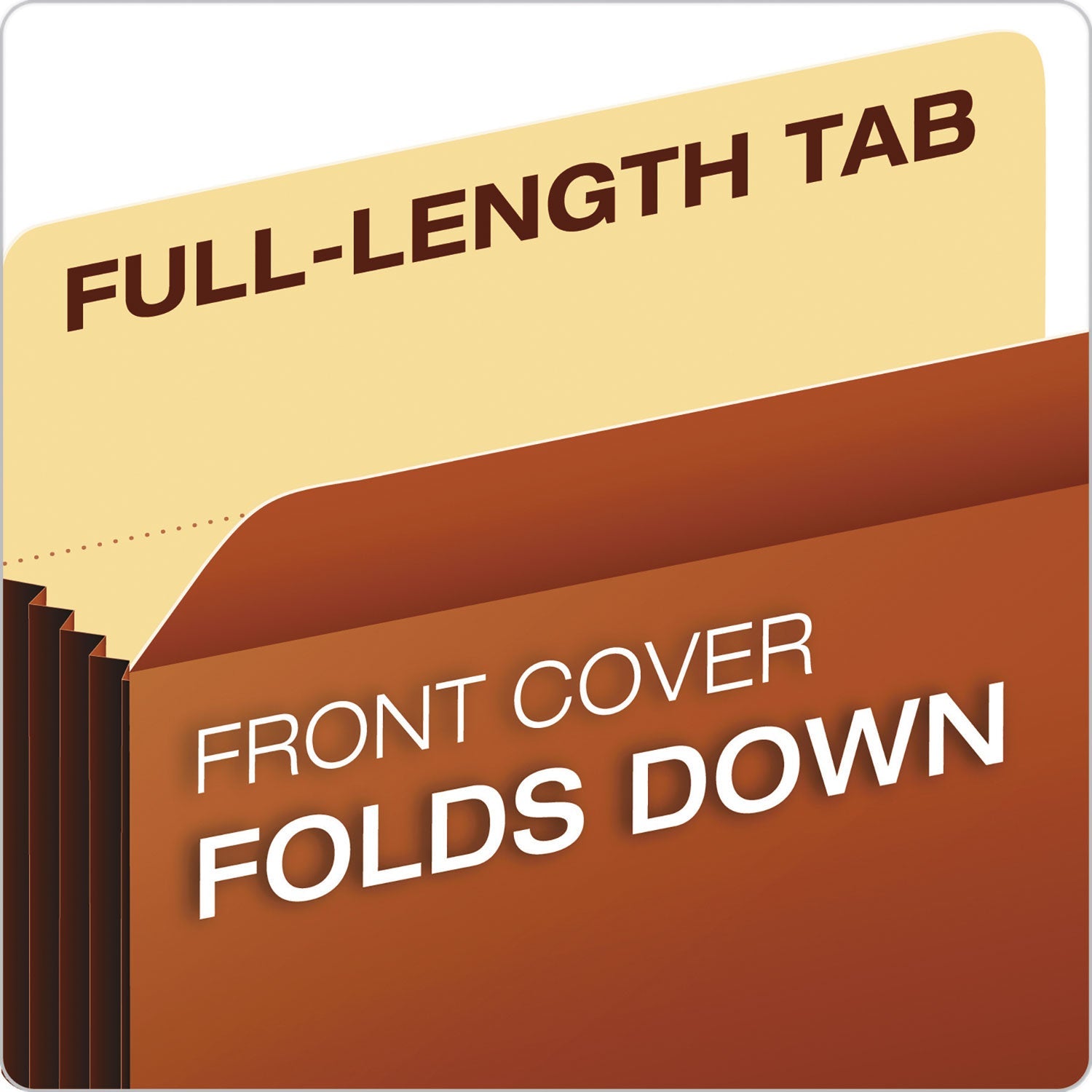 Pendaflex Standard Expanding File Pockets, 1.75" Expansion, Letter Size, Red Fiber, 25/Box