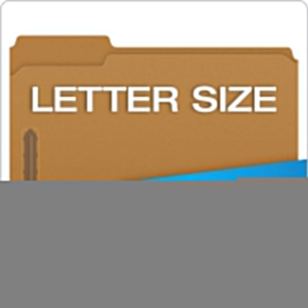 Pendaflex Kraft Fastener Folders, 1/3-Cut Tabs: Assorted, 2 Fasteners, Letter Size, Kraft Exterior, 50/Box