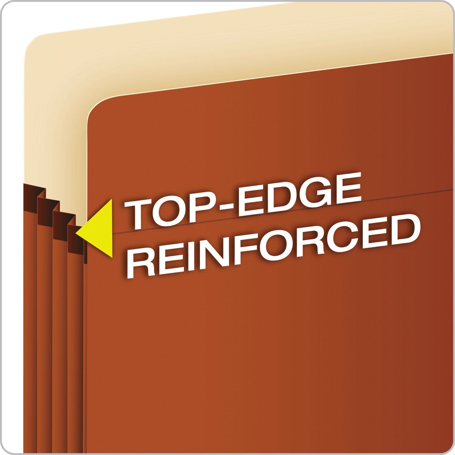 Pendaflex Pocket File, 3.5" Expansion, Letter Size, Red Fiber