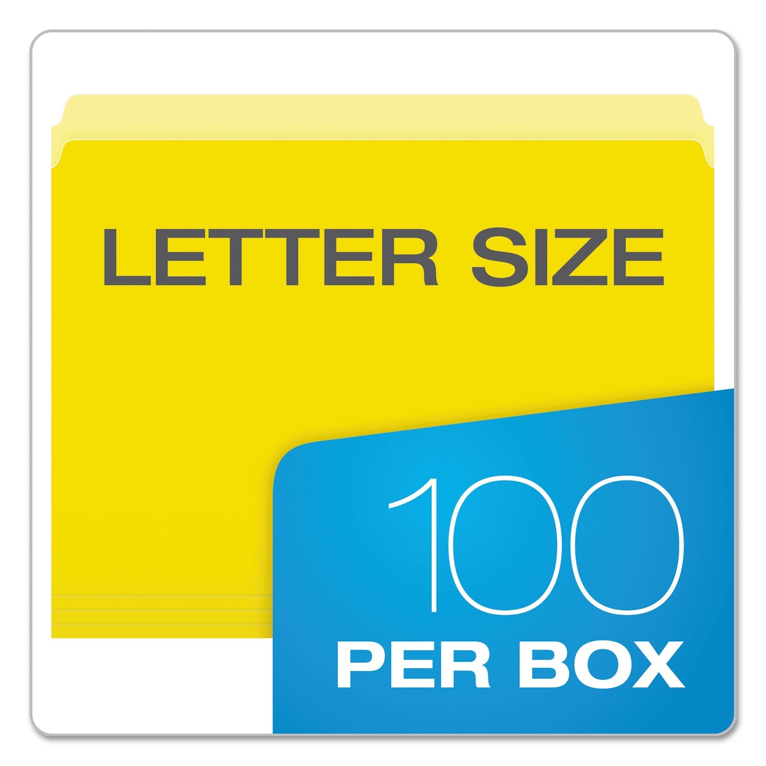 Pendaflex Colored File Folders, Straight Tabs, Letter Size, Yellow/Light Yellow, 100/Box
