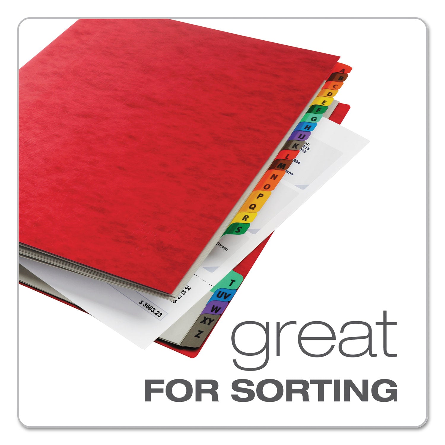 Pendaflex Expanding Desk File, 23 Dividers, Alpha Index, Letter Size, Red Cover