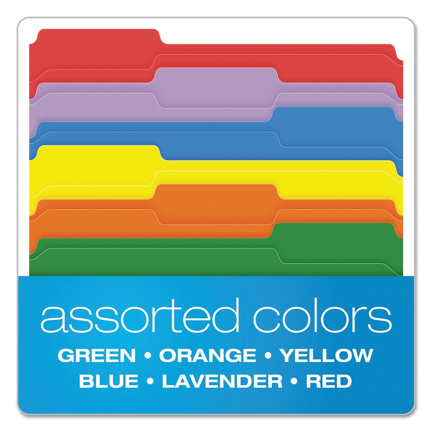 Pendaflex Double-Ply Reinforced Top Tab Colored File Folders, 1/3-Cut Tabs: Assorted, Letter, 0.75" Expansion, Assorted Colors, 100/Box