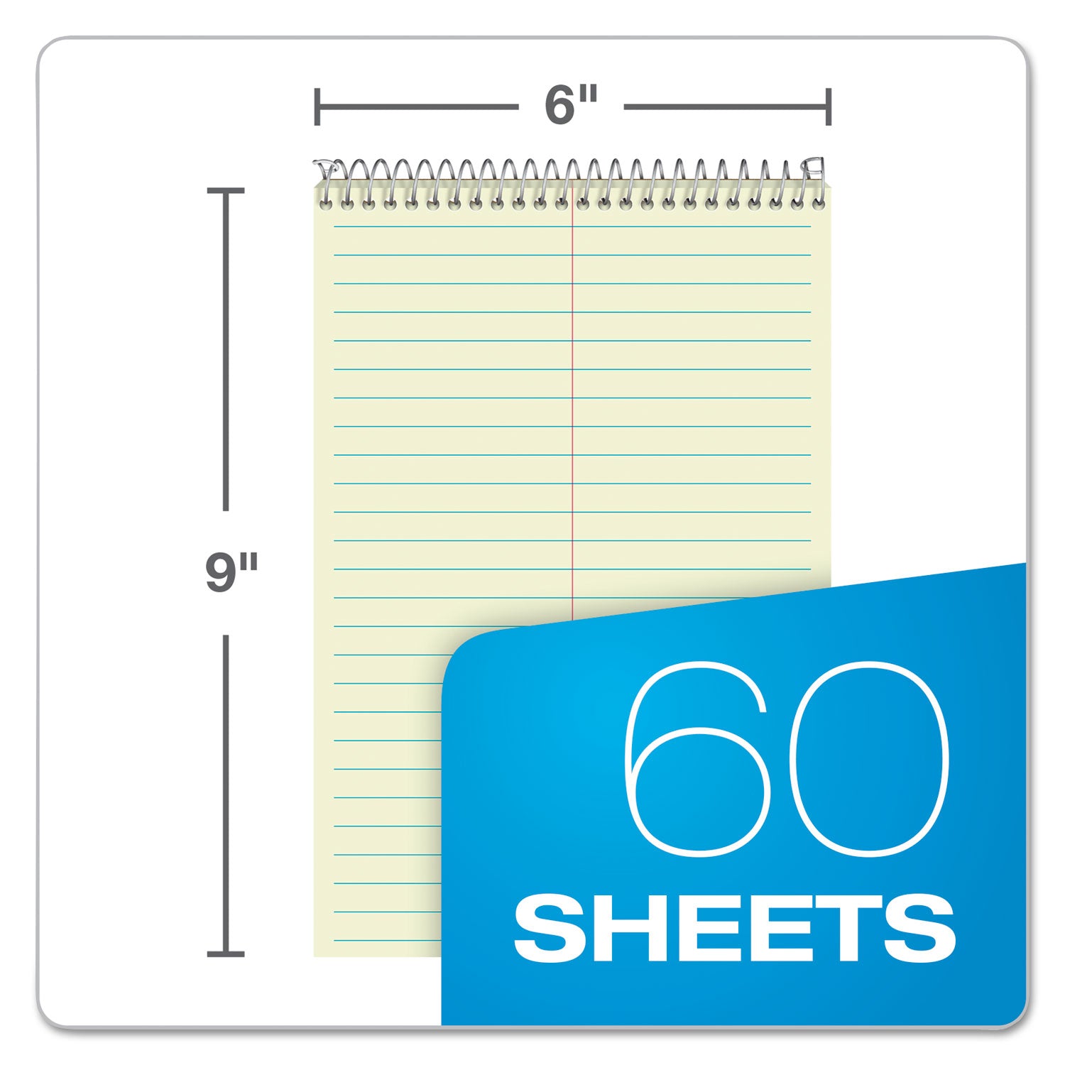Ampad Steno Pads, Gregg Rule, Tan Cover, 60 Green-Tint 6 x 9 Sheets