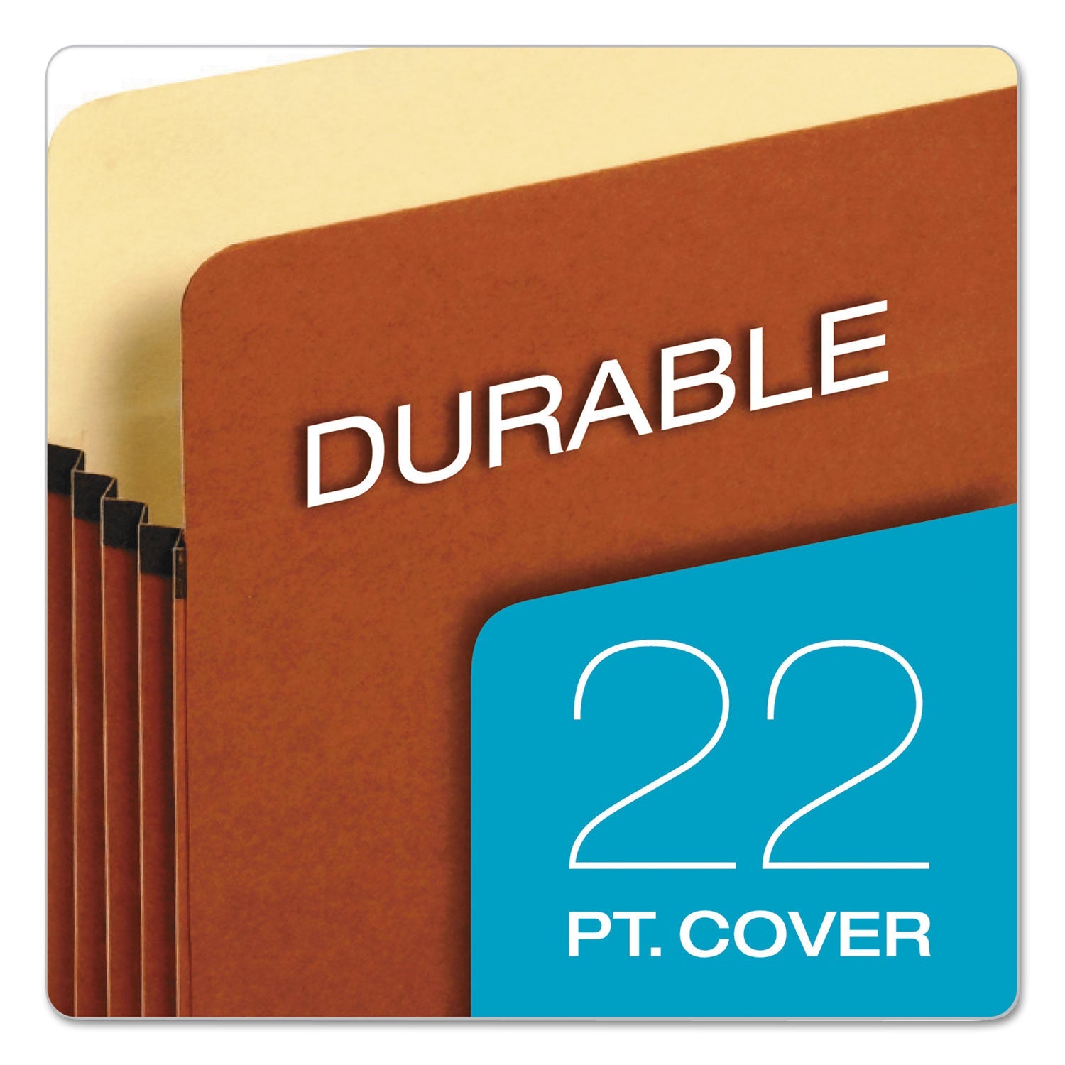 Pendaflex Standard Expanding File Pockets, 1.75" Expansion, Letter Size, Red Fiber, 25/Box