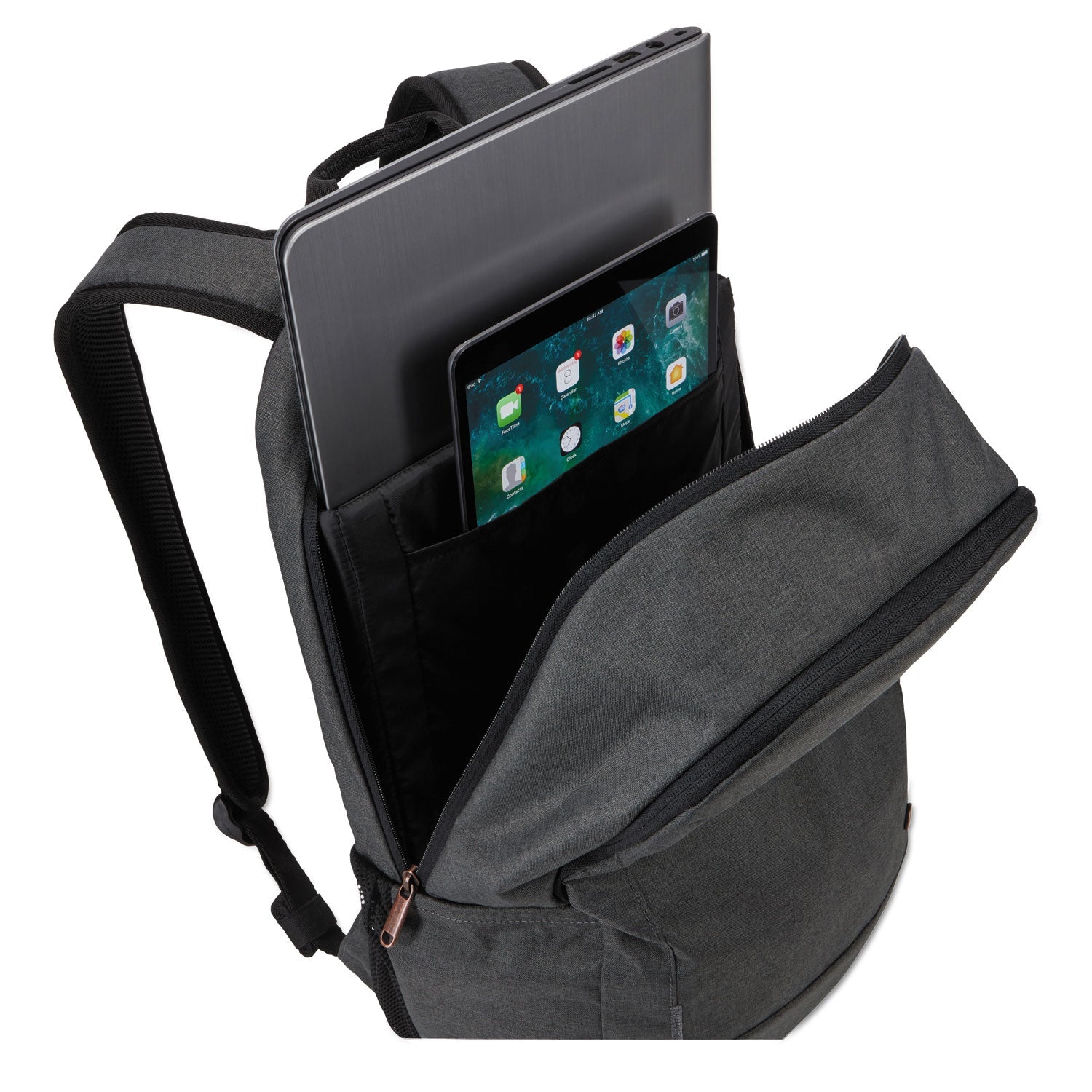 Case Logic Era Laptop Backpack, Fits Devices Up to 15.6", Polyester, 9.1 x 11 x 16.9, Gray