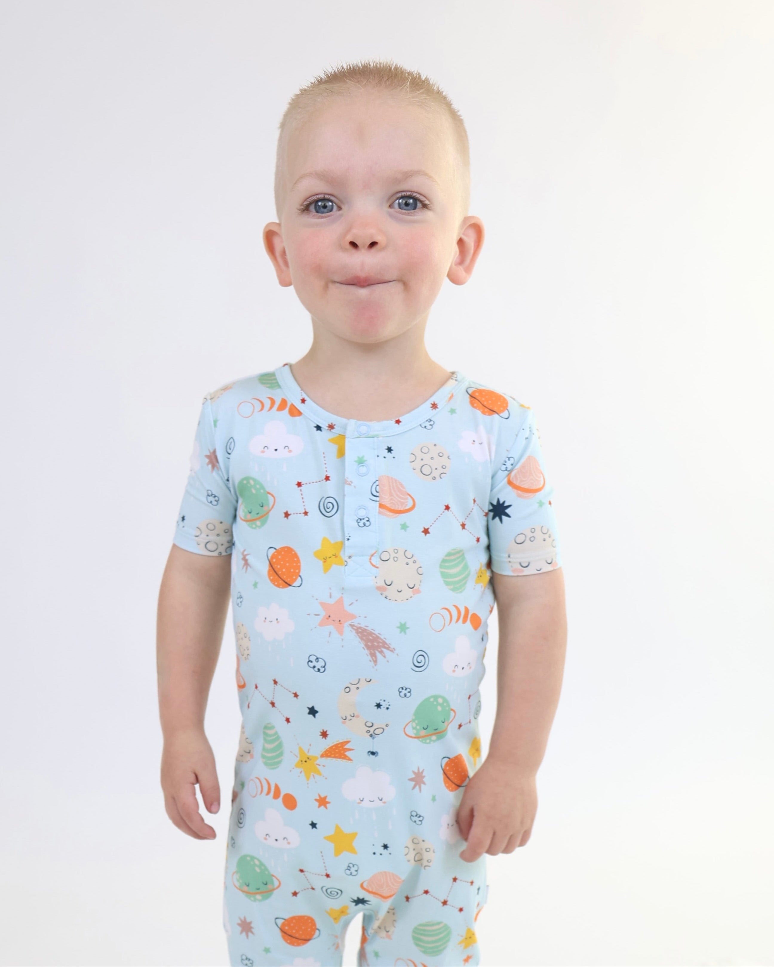 Bamboo Pull Up Romper - Cosmic