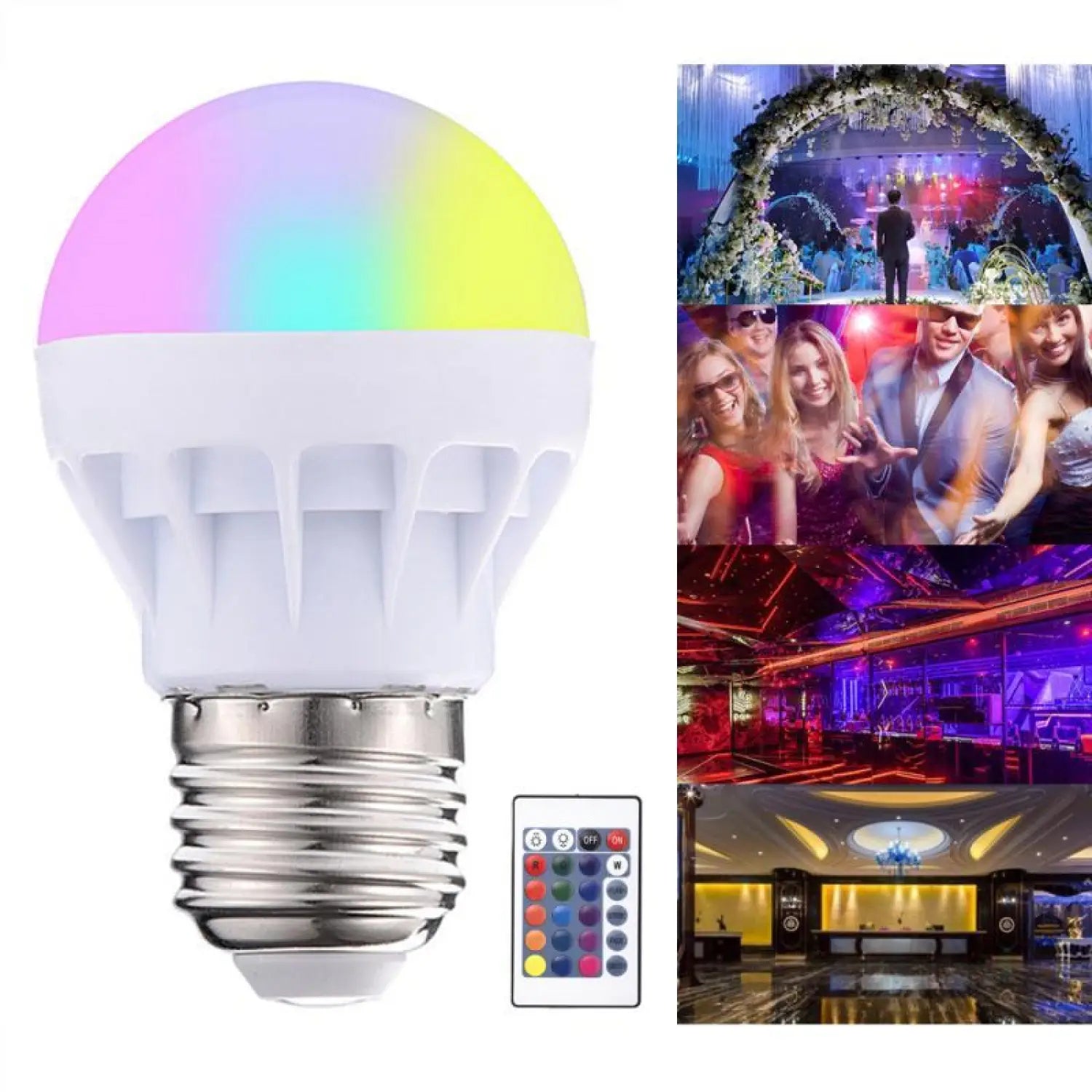 3W LED Bulb RGB Colorful Light for Indoor