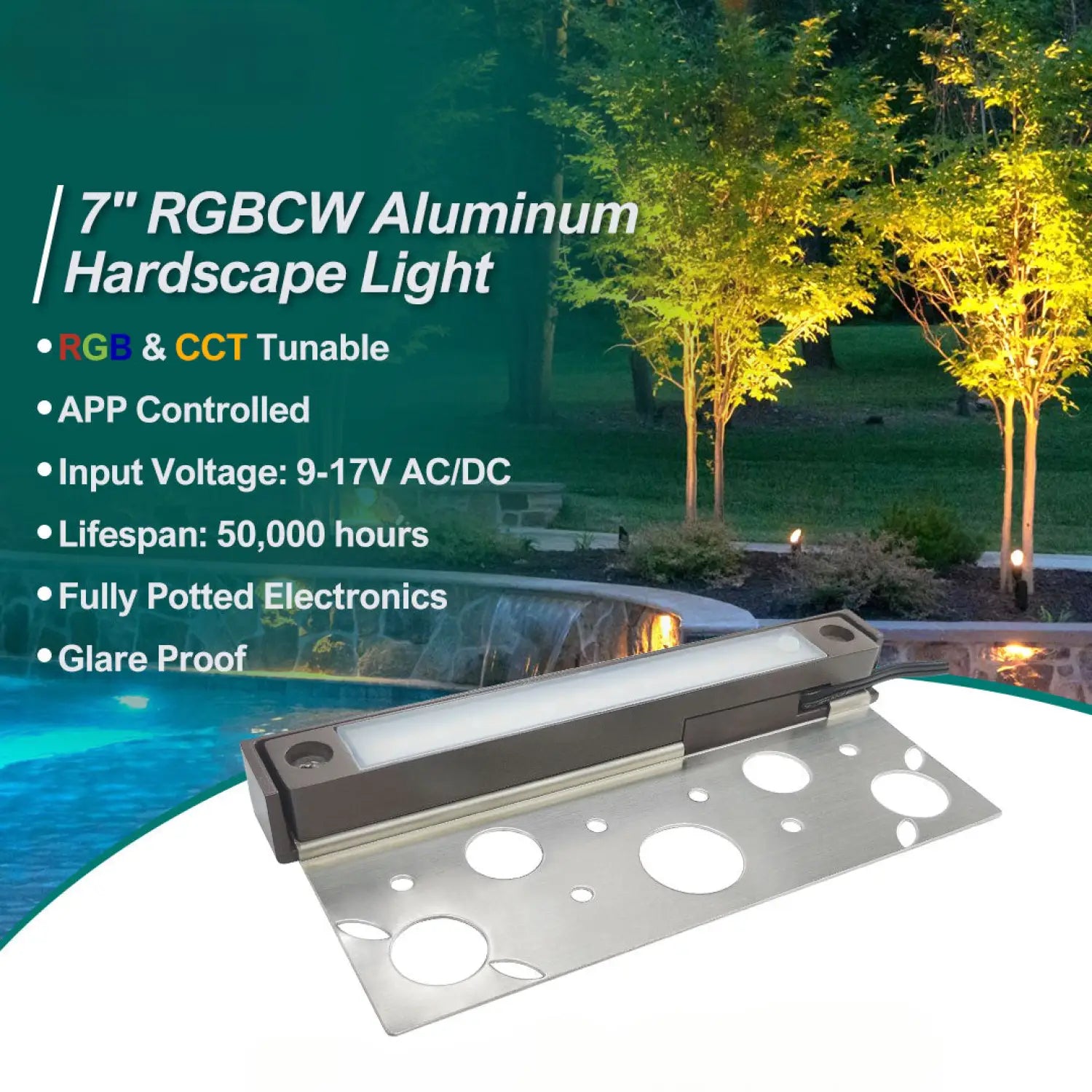 3W Lights for Landscape RGB CCT Smart Tunable Hardscape LED Step Light