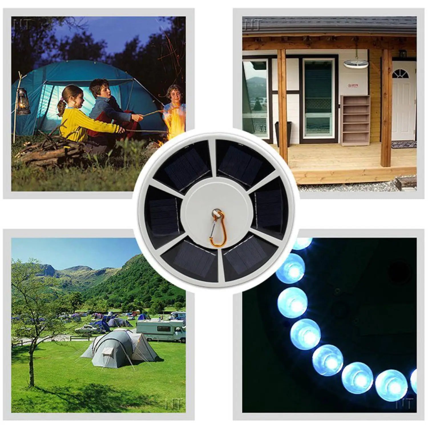 42 LED Flagpole Solar Lights with Adjustable Brightness & IP55 Waterproof