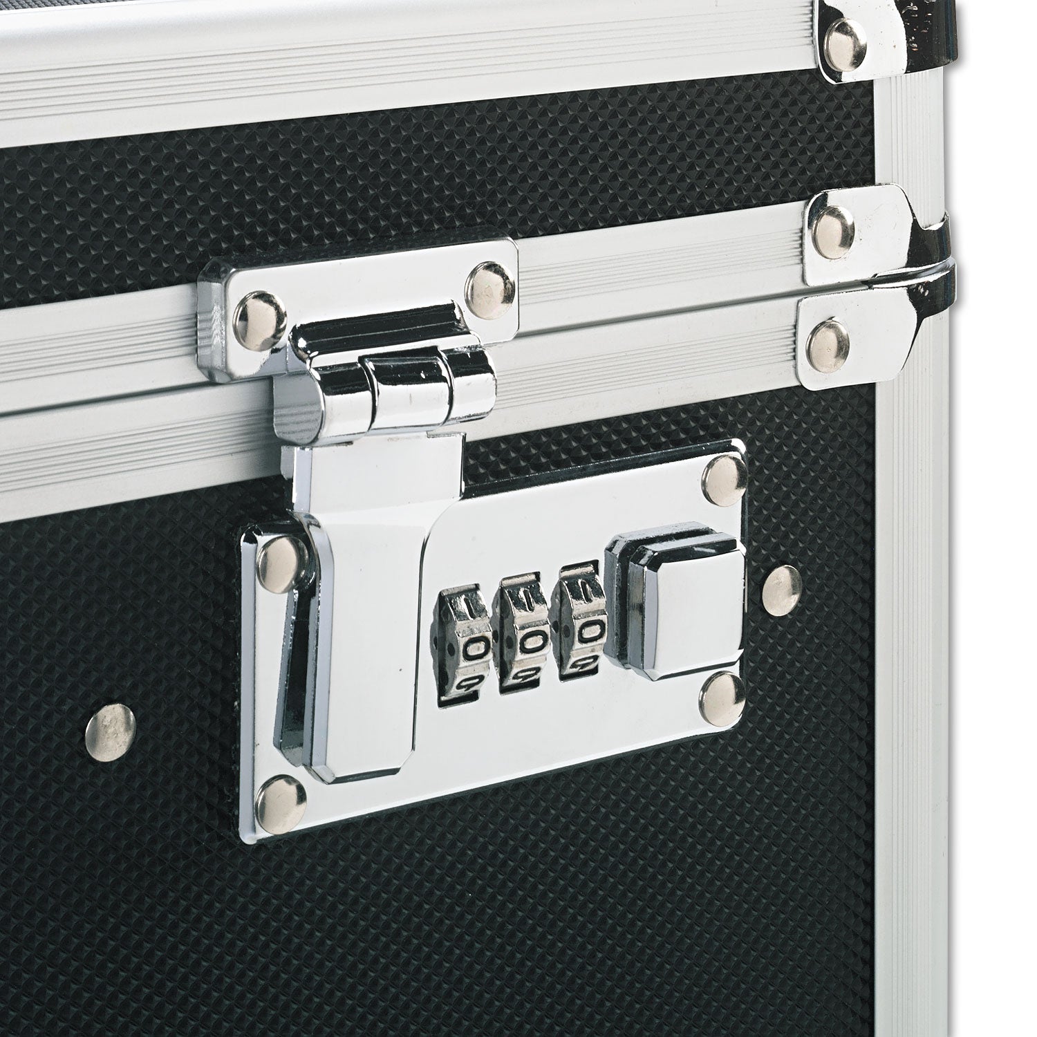 Vaultz Locking Mobile File Chest, Letter/Legal Files, 17.5" x 15.5" x 14.5", Black/Chrome