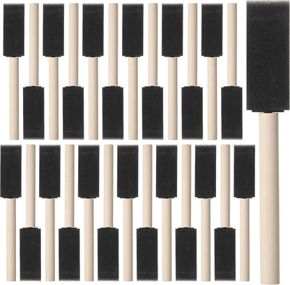 10Pcs Sponge Brush Wooden Handle Watercolor Oil Stain Art Craft Painting Drawing for kids