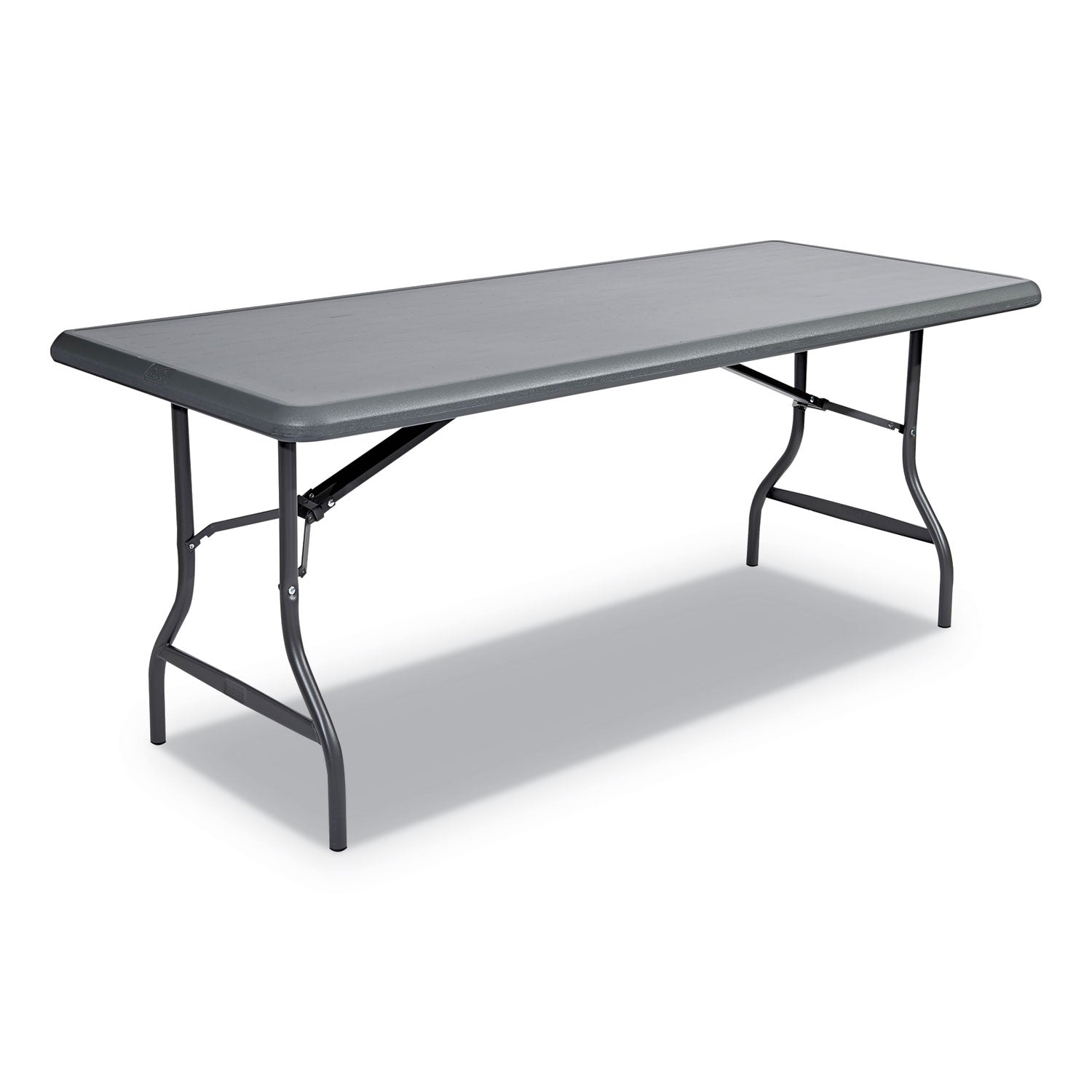 Iceberg IndestrucTable Industrial Folding Table, Rectangular Top, 1,200 lb Capacity, 72w x 30d x 29h, Charcoal
