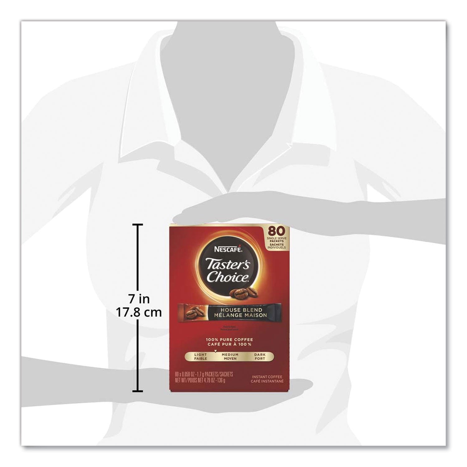 Nescafé Taster's Choice Stick Pack, House Blend, .06 oz, 480/Carton