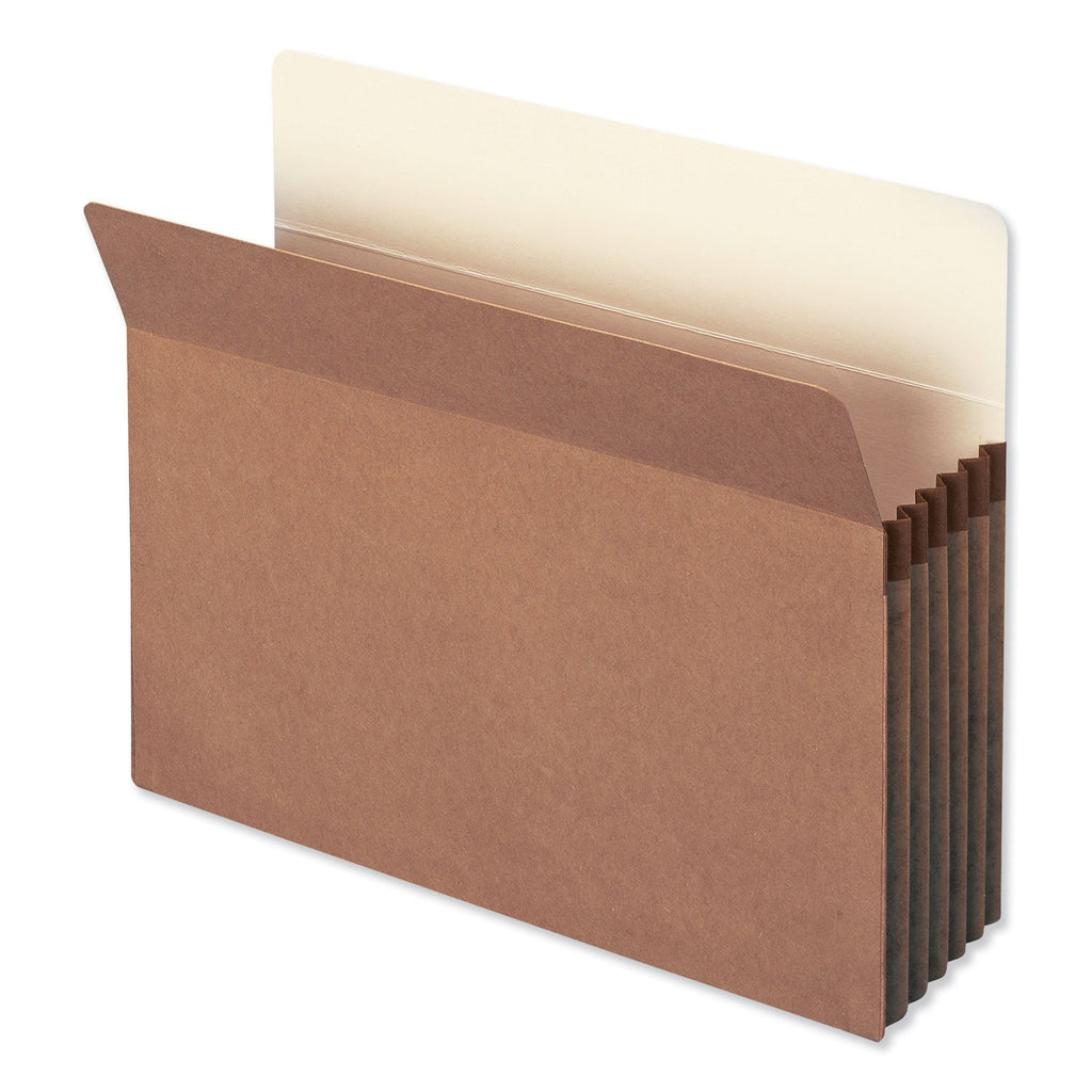 Smead Redrope Drop Front File Pockets, 5.25" Expansion, Letter Size, Redrope, 50/Box