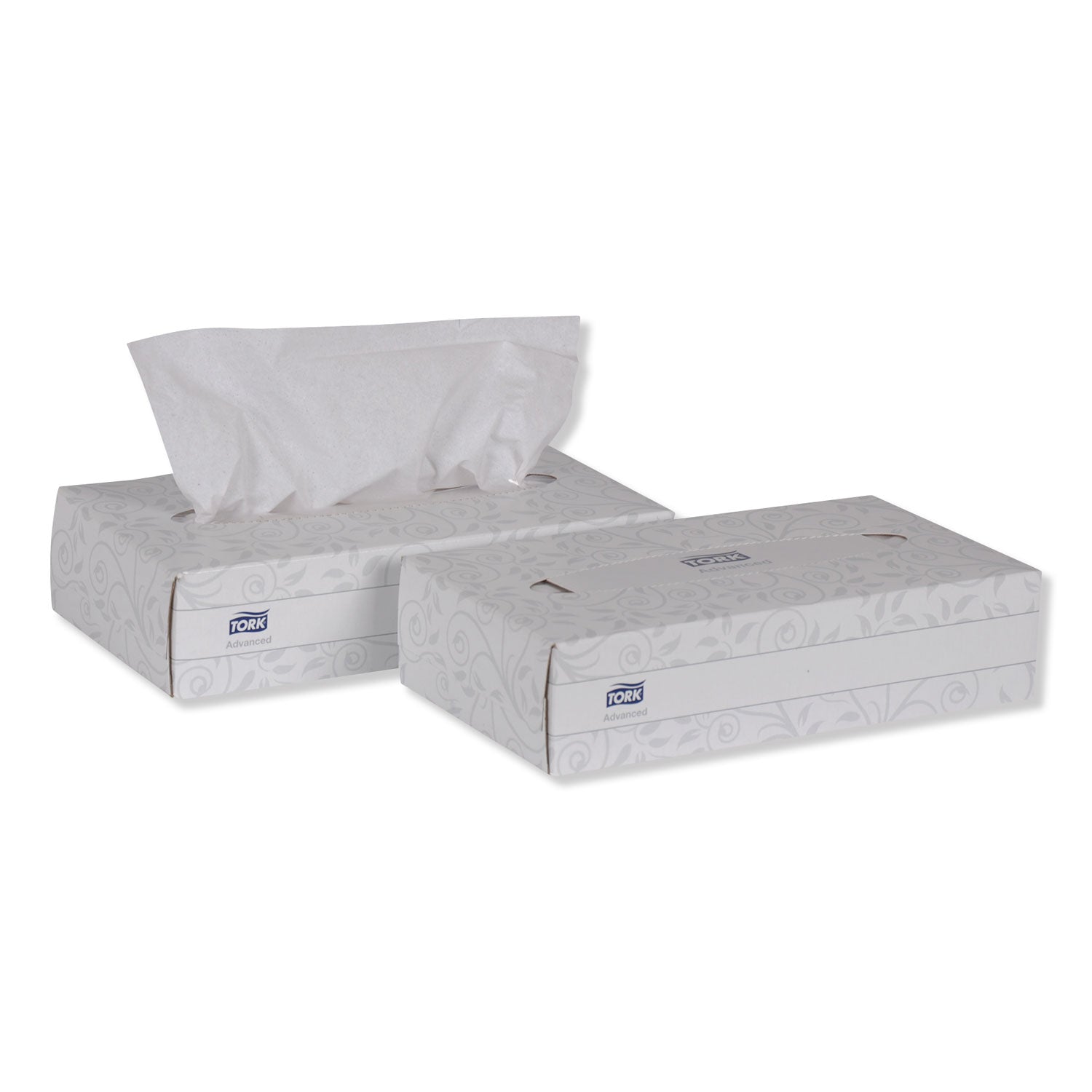 Tork Advanced Facial Tissue, 2-Ply, White, Flat Box, 100 Sheets/Box, 30 Boxes/Carton