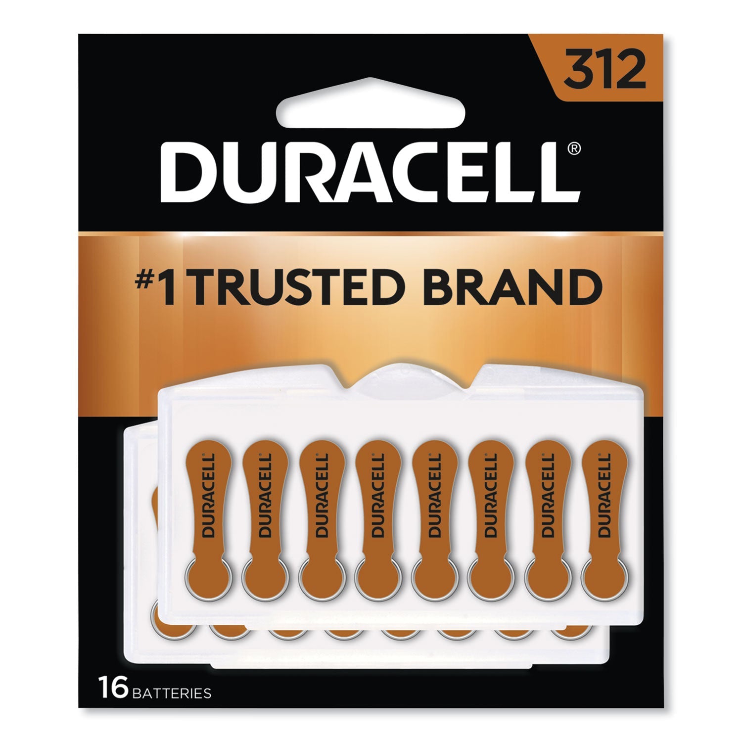 Duracell Hearing Aid Battery, #312, 16/Pack