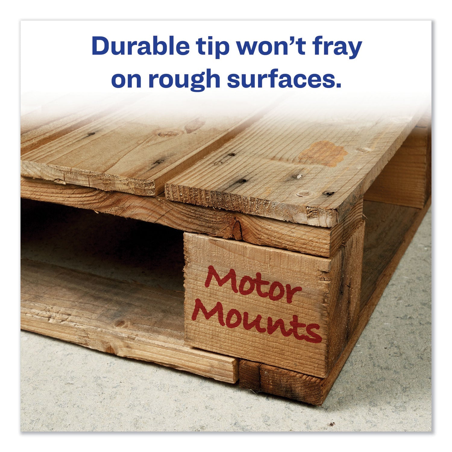 Avery MARKS A LOT Extra-Large Desk-Style Permanent Marker, Extra-Broad Chisel Tip, Red (24147)