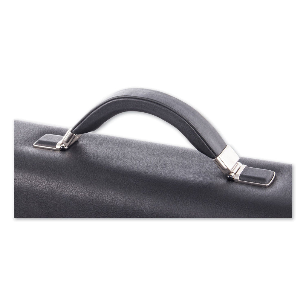 Swiss Mobility Milestone Briefcase, Fits Devices Up to 15.6", Leather, 5 x 5 x 12, Black