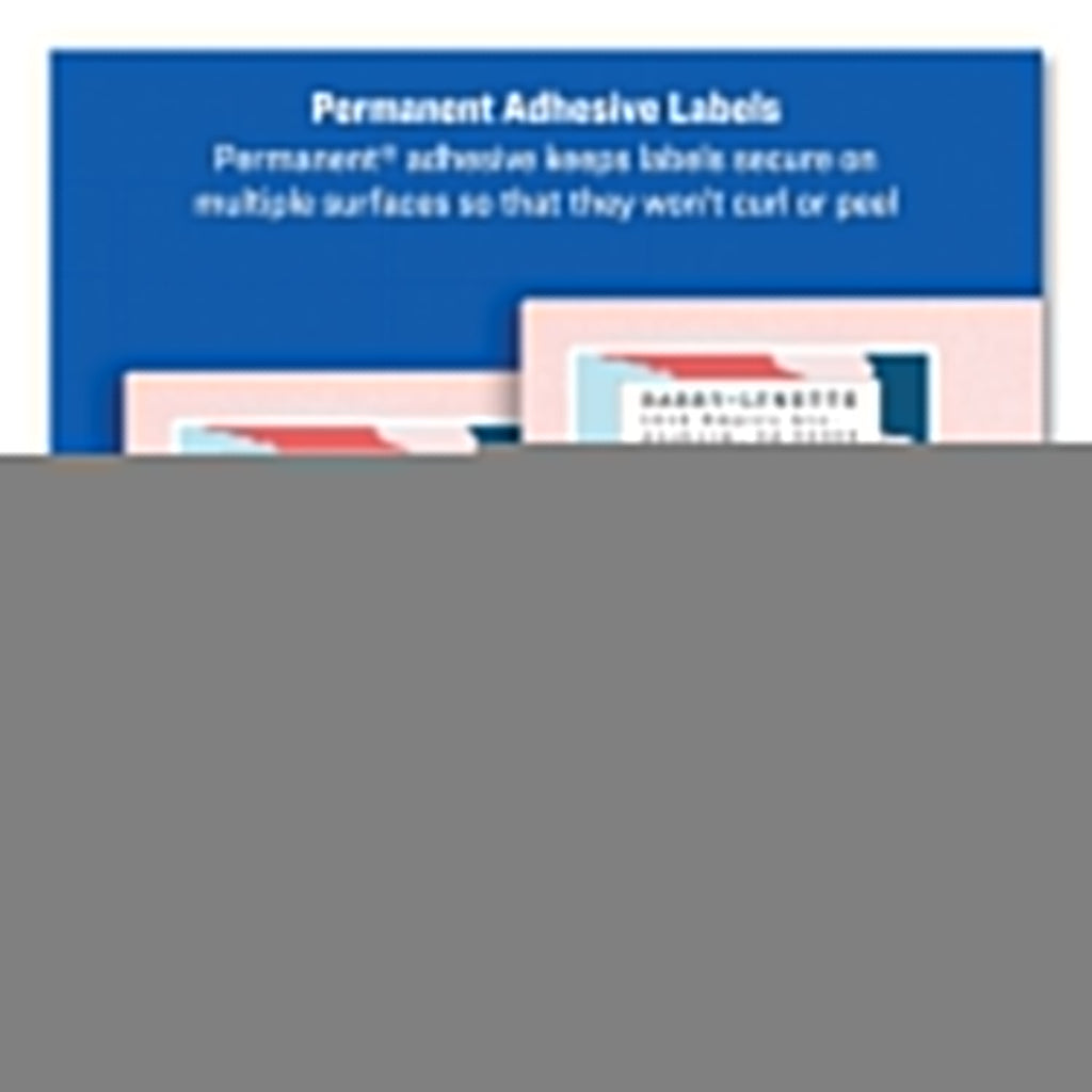 Avery Easy Peel White Address Labels w/ Sure Feed Technology, Laser Printers, 1.33 x 4, White, 14/Sheet, 100 Sheets/Box