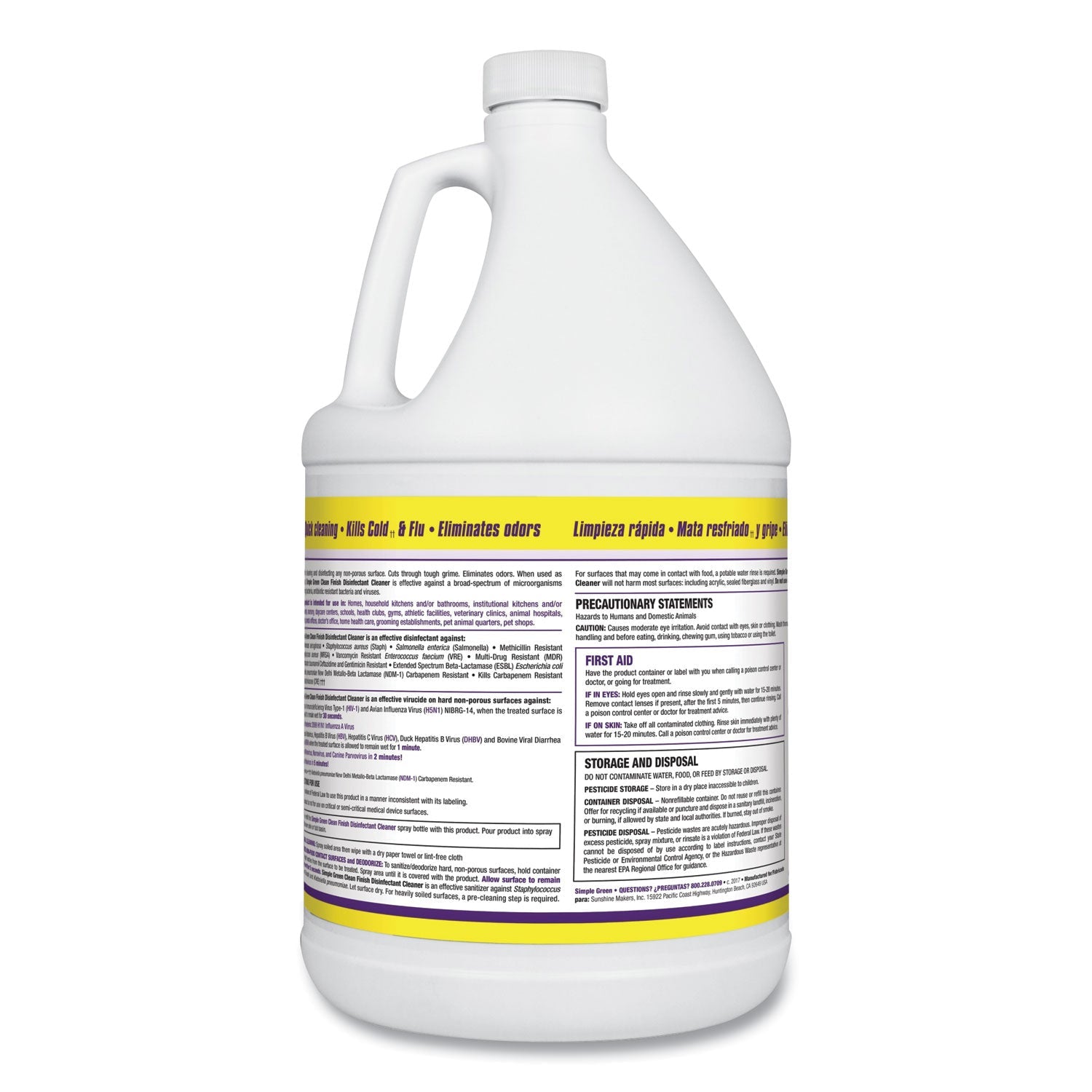 Simple Green Clean Finish Disinfectant Cleaner, 1 gal Bottle, Herbal