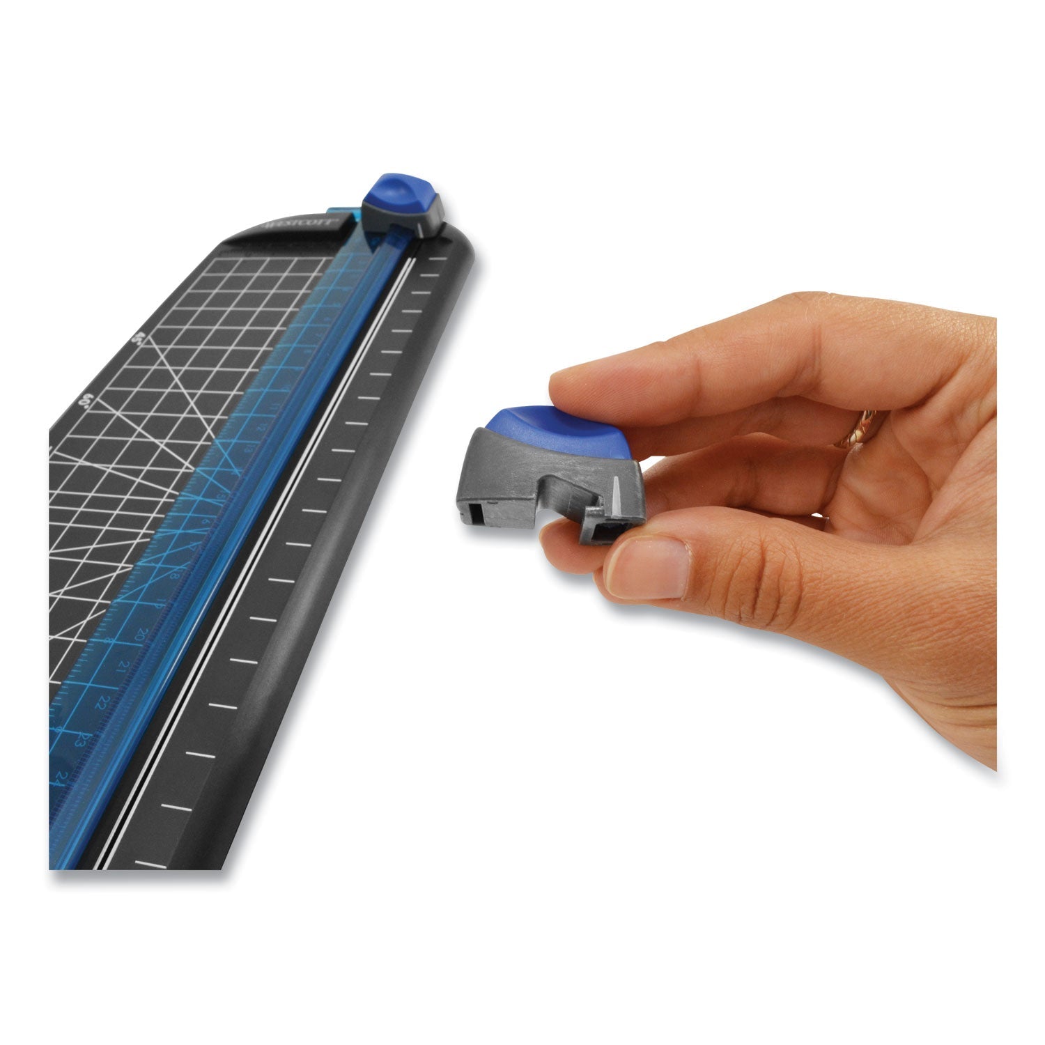 Westcott Multi-Purpose Personal Trimmer, 10 Sheets, 12" Cut Length, Plastic Base, 6.38 x 12