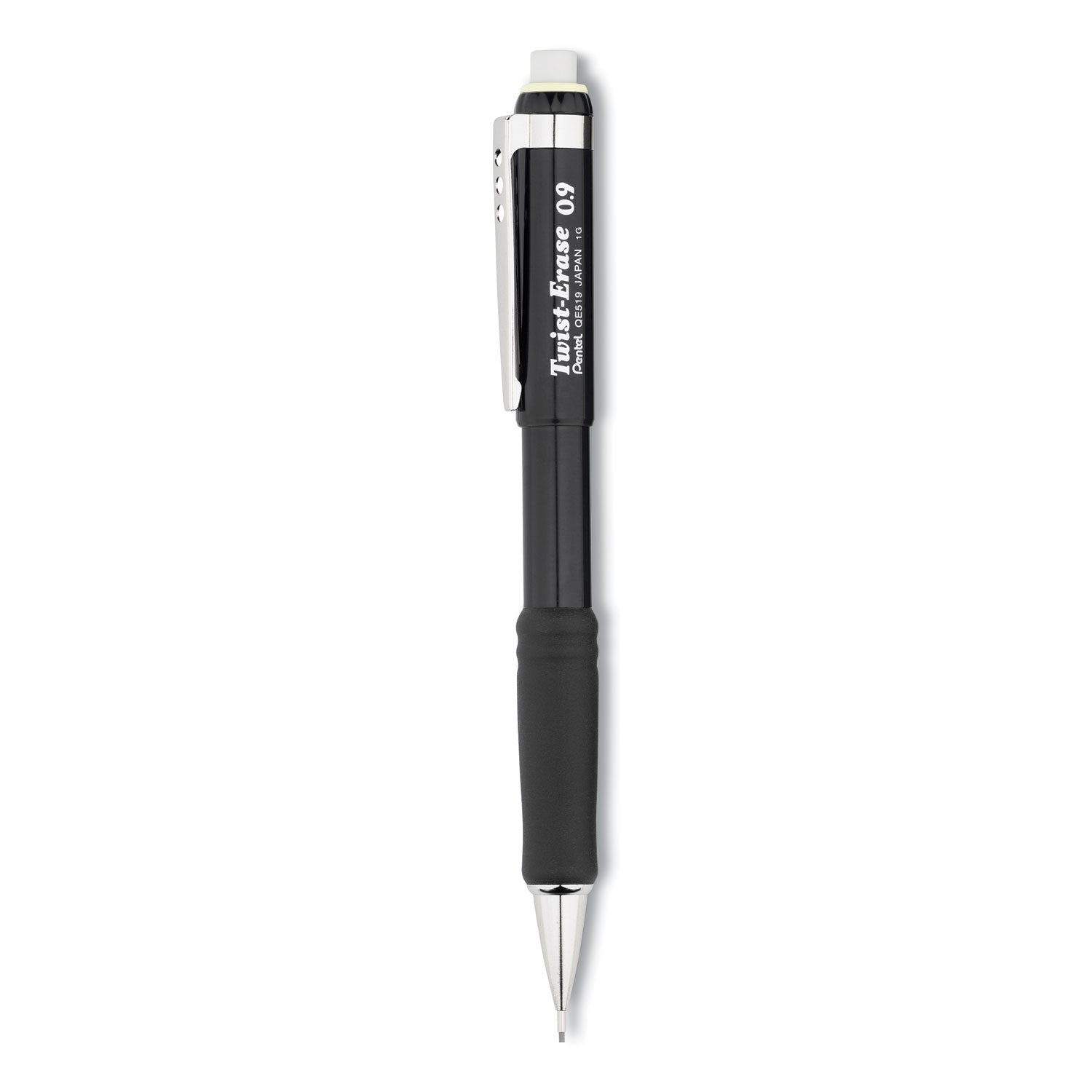 Pentel Twist-Erase III Mechanical Pencil, 0.9 mm, HB (#2.5), Black Lead, Black Barrel