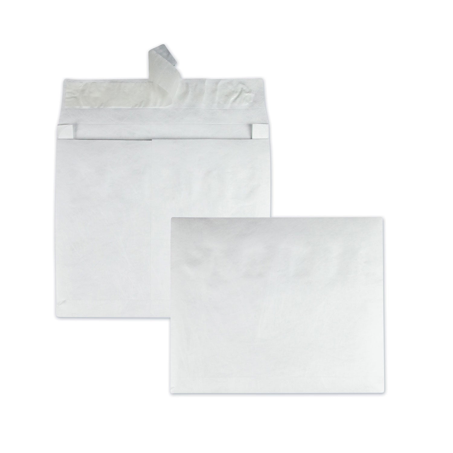Survivor Lightweight 14 lb Tyvek Open End Expansion Mailers, #15, Square Flap, Redi-Strip Adhesive Closure, 10 x 15, White, 100/Carton