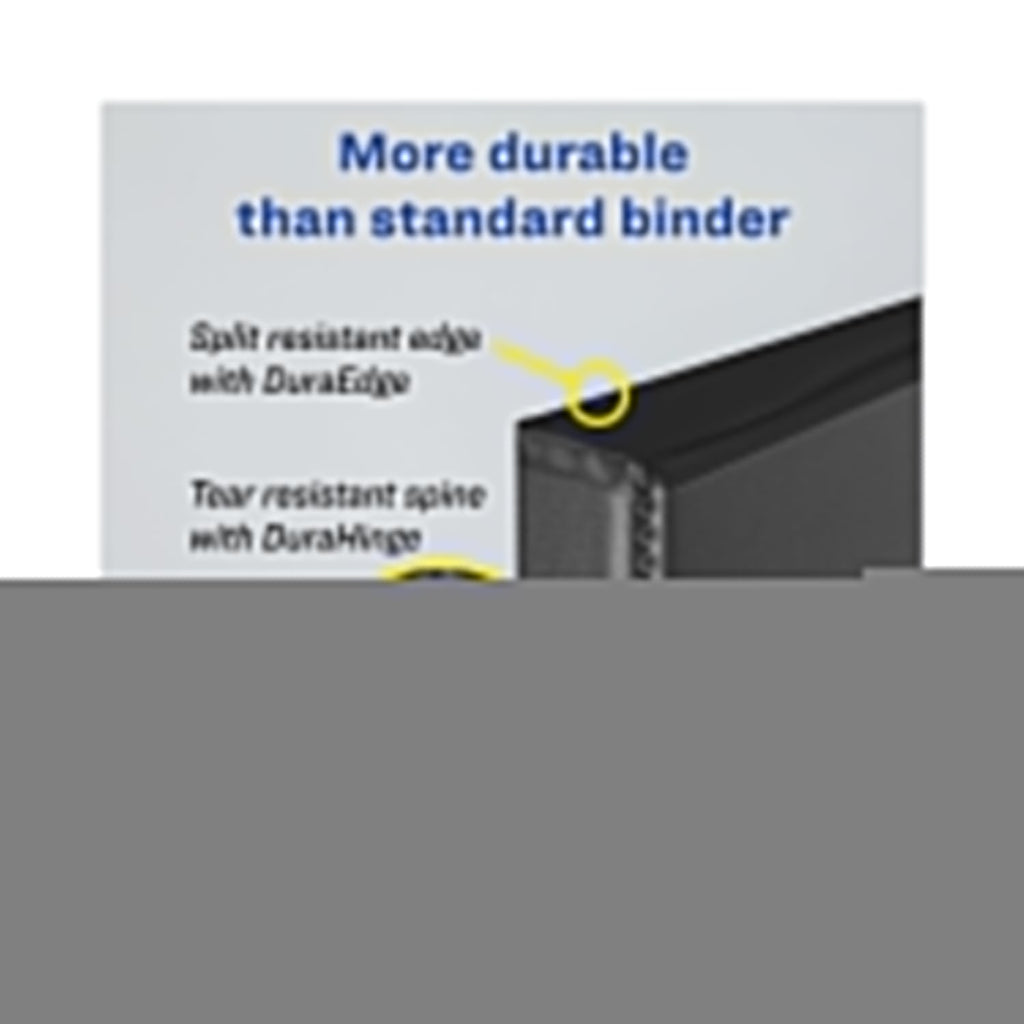 Avery Heavy-Duty View Binder with DuraHinge and One Touch EZD Rings, 3 Rings, 2" Capacity, 11 x 8.5, Pacific Blue