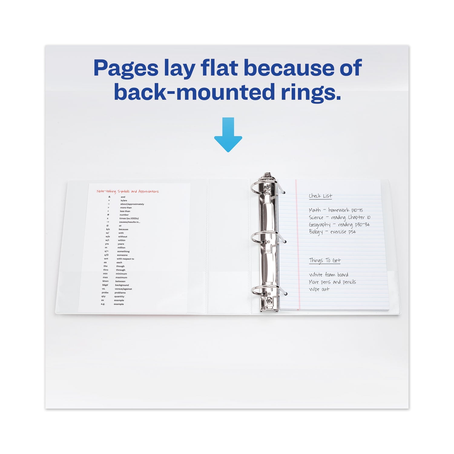 Avery Heavy-Duty View Binder with DuraHinge and Locking One Touch EZD Rings, 3 Rings, 5" Capacity, 11 x 8.5, White