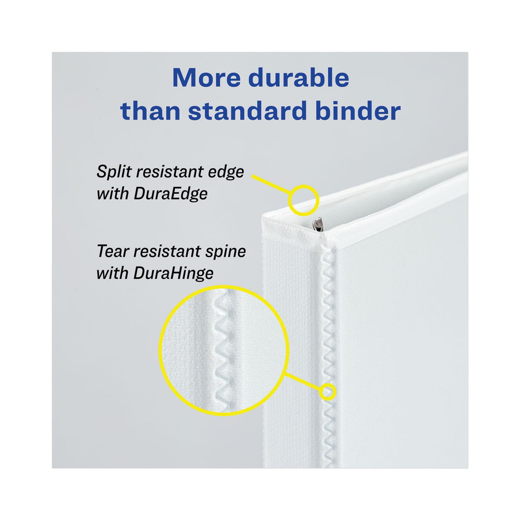 Avery Heavy-Duty View Binders, 3 Rings, 1" Capacity, 11 x 17, White