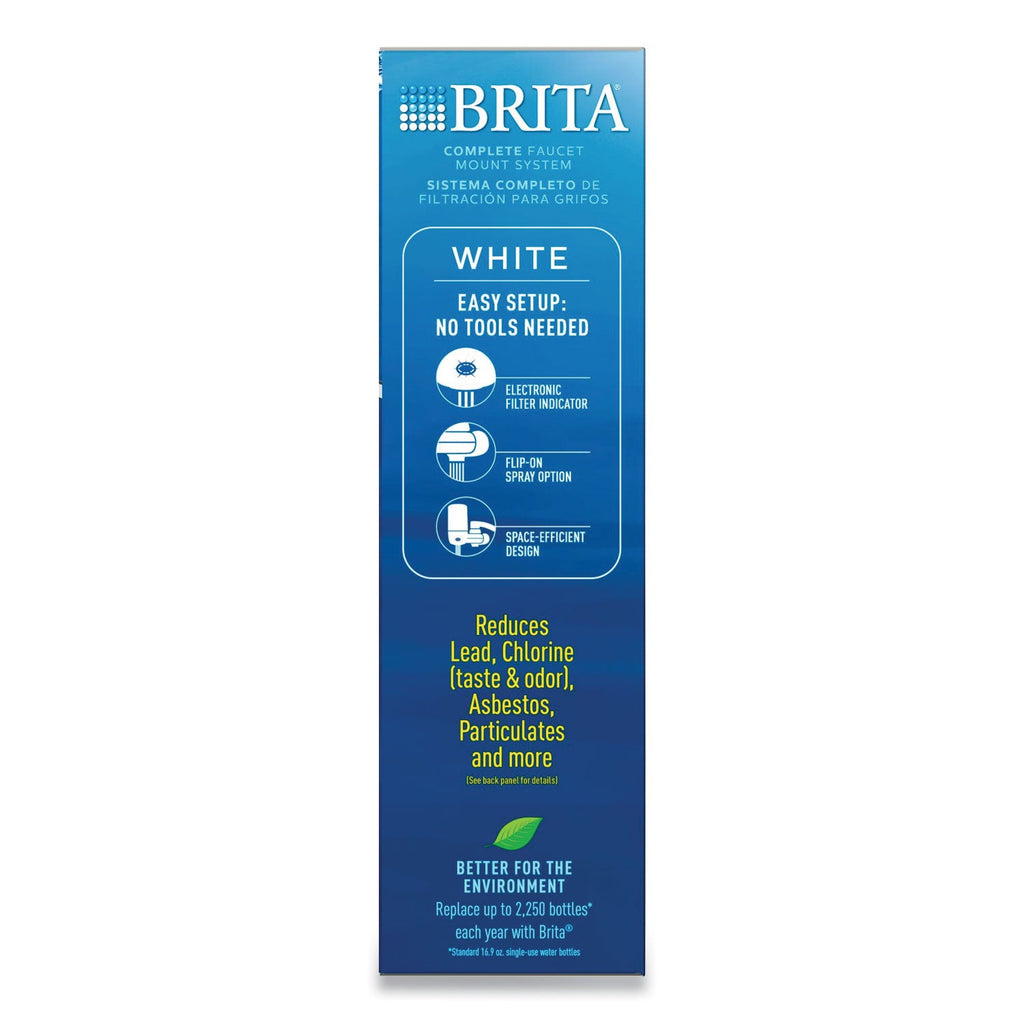Brita On Tap Faucet Water Filter System, White, 4/Carton