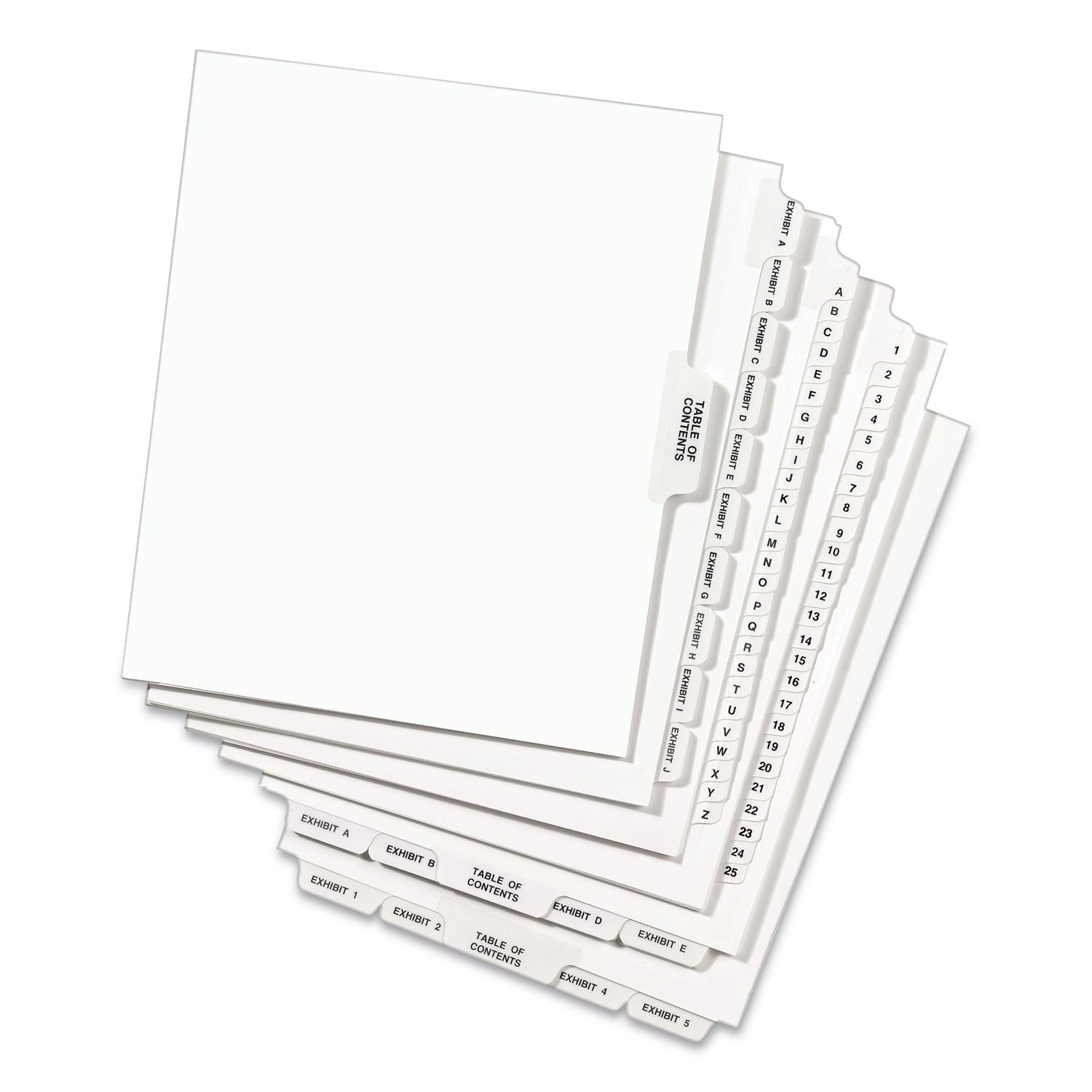 Avery Preprinted Legal Exhibit Side Tab Index Dividers, Avery Style, 26-Tab, C, 11 x 8.5, White, 25/Pack, (1403)