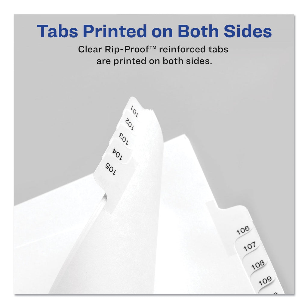 Avery Preprinted Legal Exhibit Side Tab Index Dividers, Allstate Style, 10-Tab, 2, 11 x 8.5, White, 25/Pack