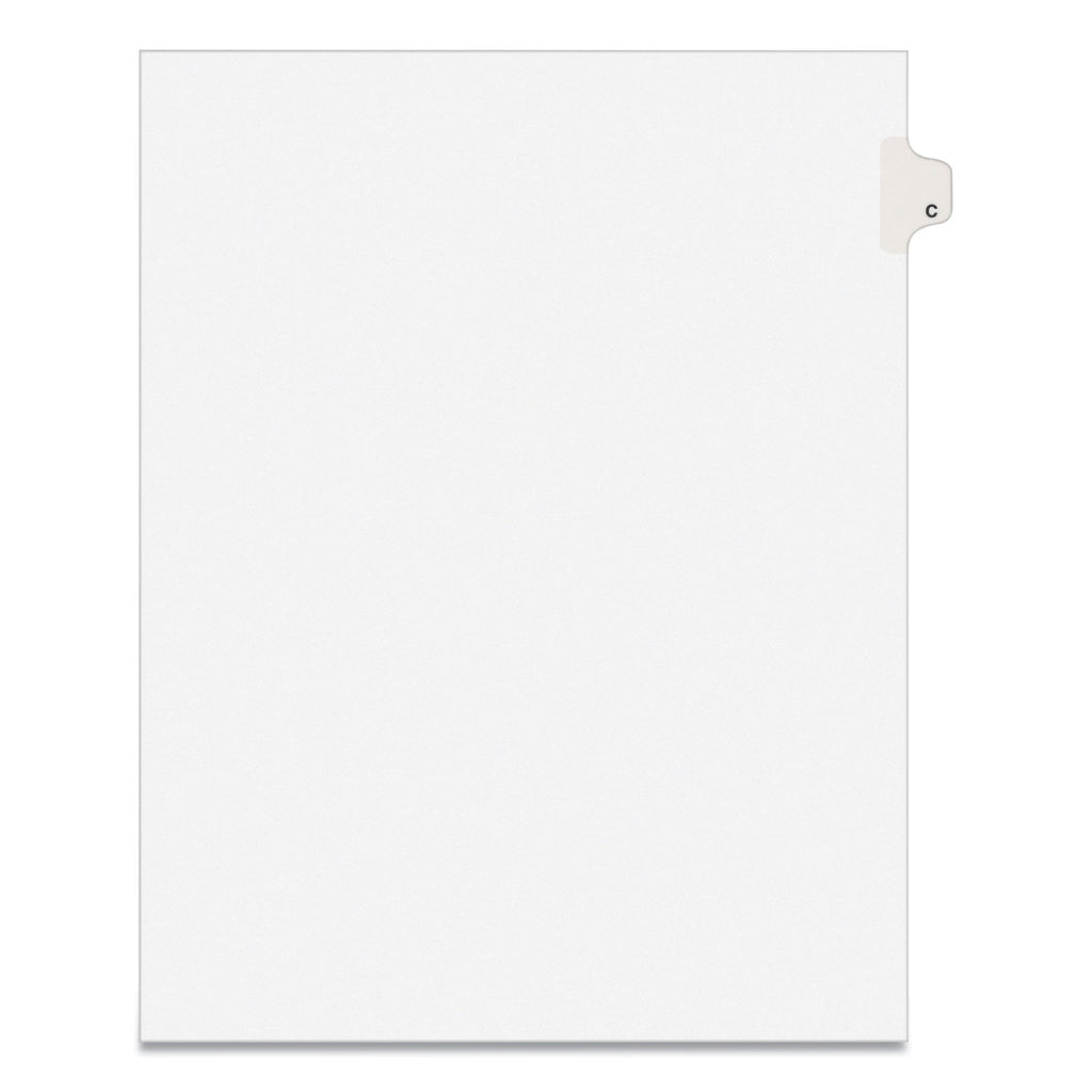 Avery Preprinted Legal Exhibit Side Tab Index Dividers, Avery Style, 26-Tab, C, 11 x 8.5, White, 25/Pack, (1403)