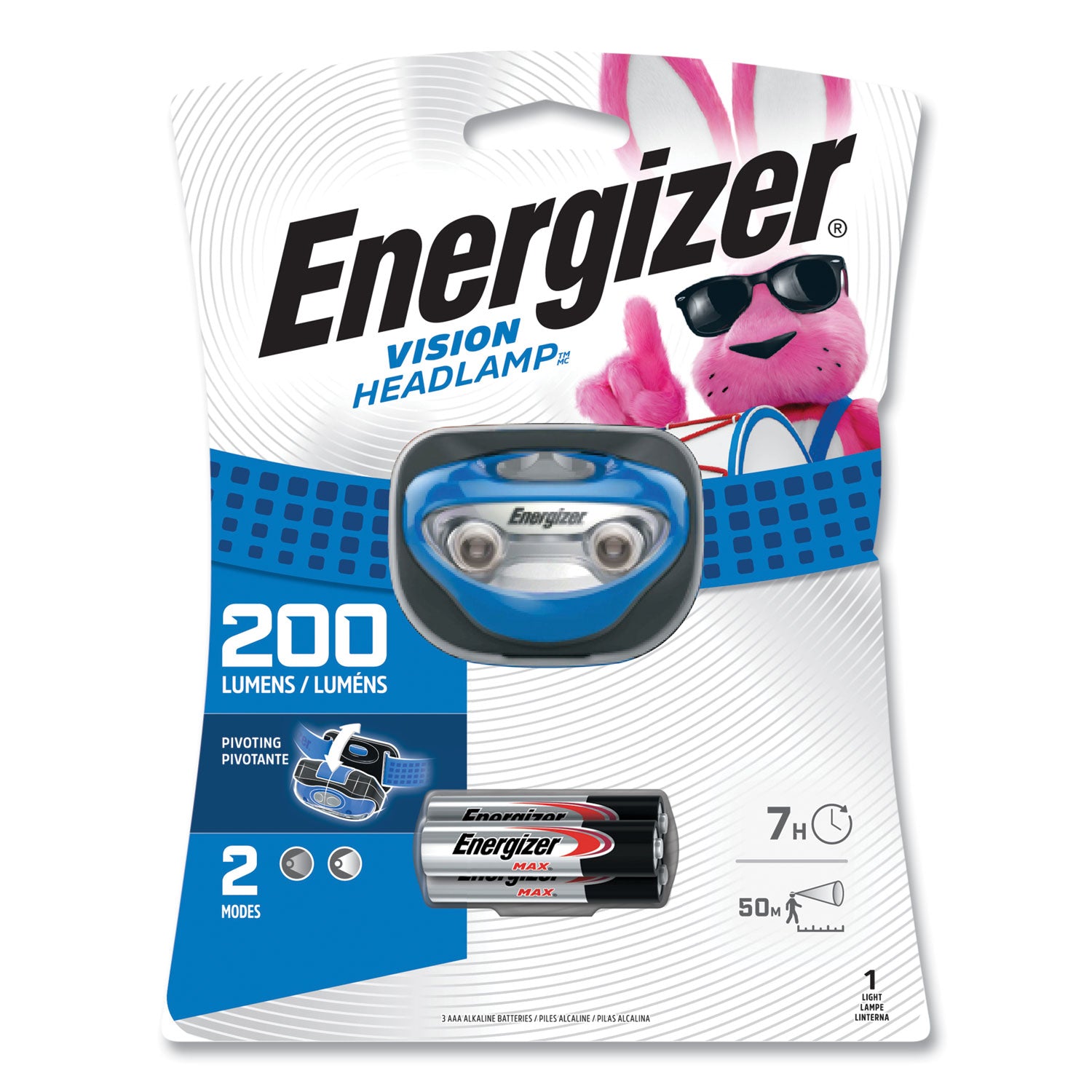 Energizer LED Headlight, 3 AAA Batteries (Included), Blue