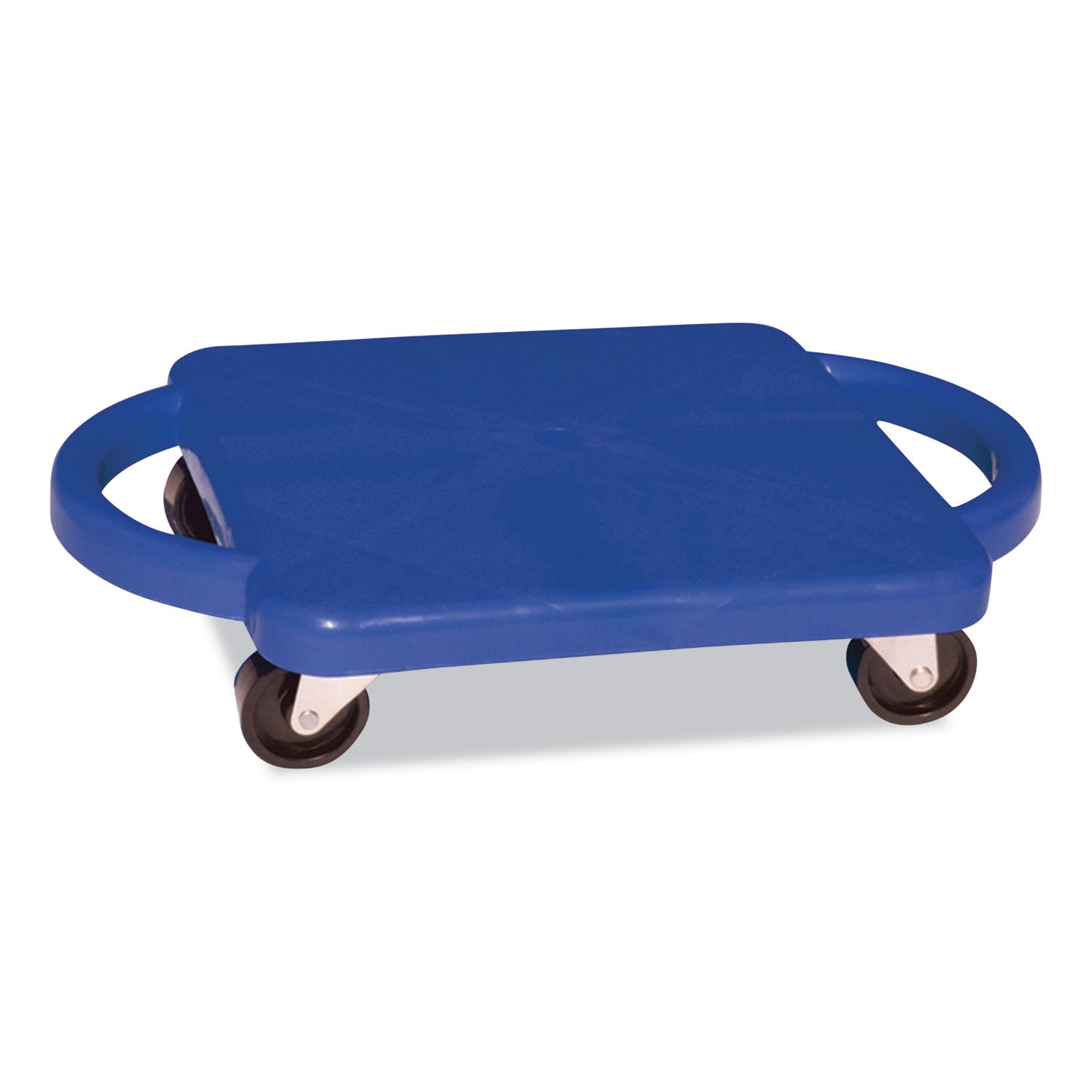 Champion Sports Scooter with Handles, Blue/Yellow, 4 Rubber Swivel Casters, Plastic, 12 x 12