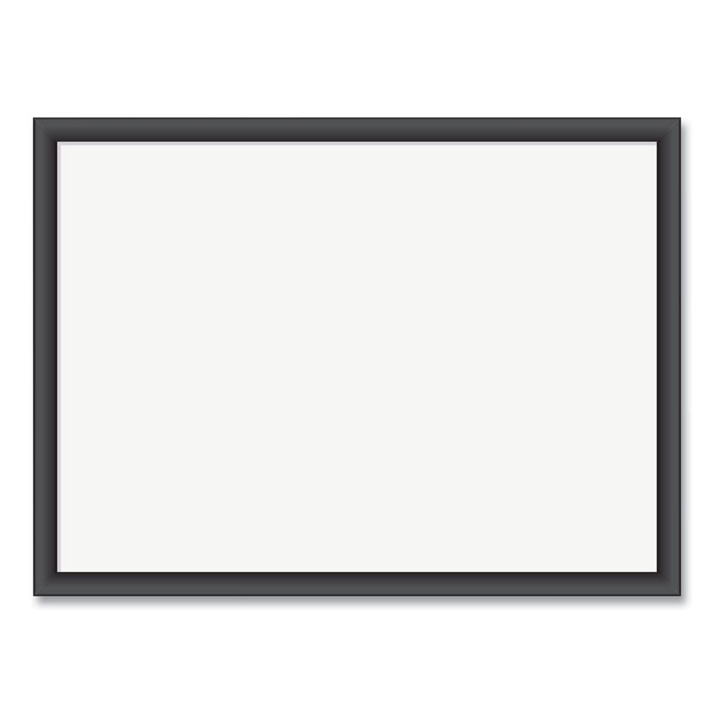 U Brands Magnetic Dry Erase Board with MDF Frame, 24 x 18, White Surface, Black Frame