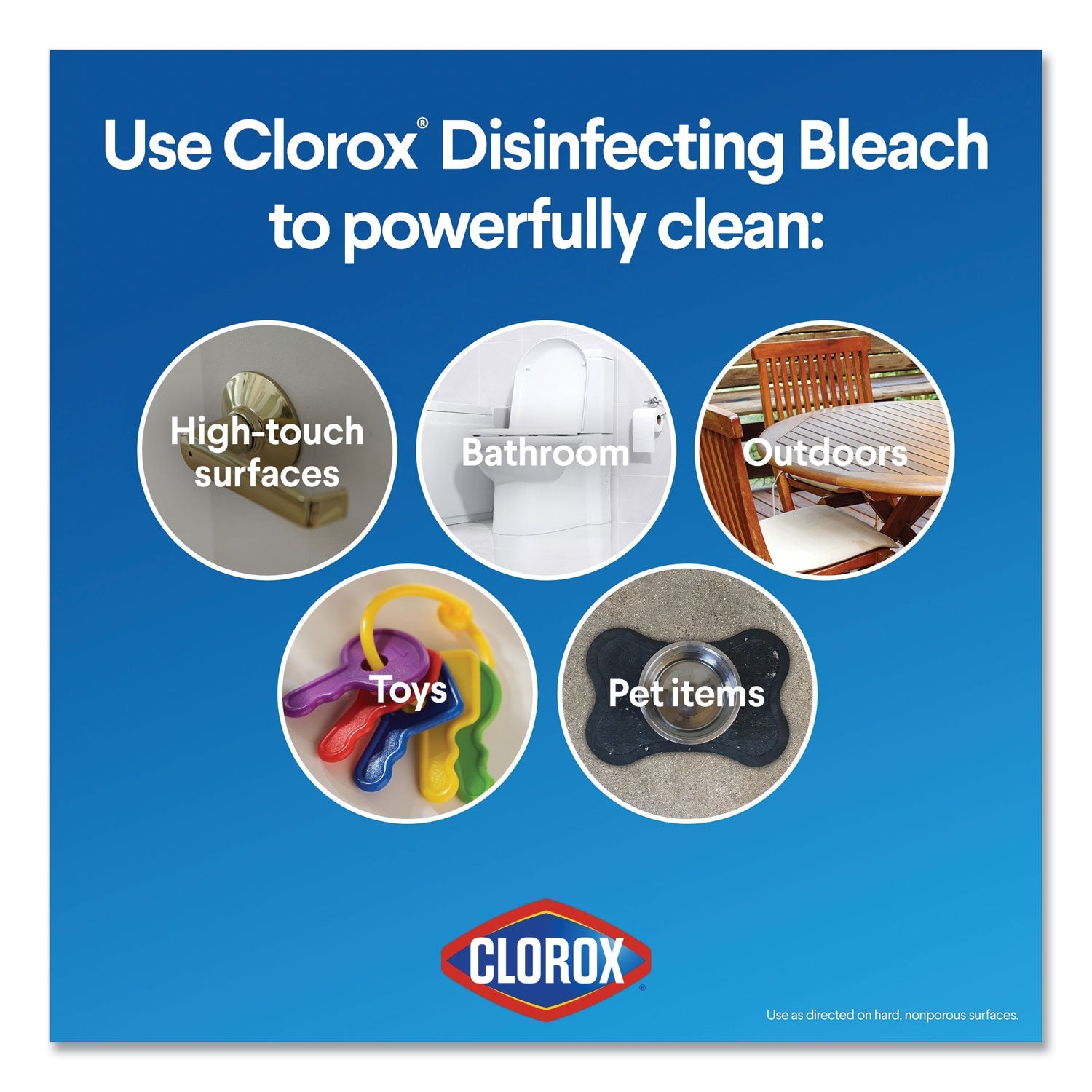Clorox Regular Bleach with CloroMax Technology, 43 oz Bottle, 6/Carton