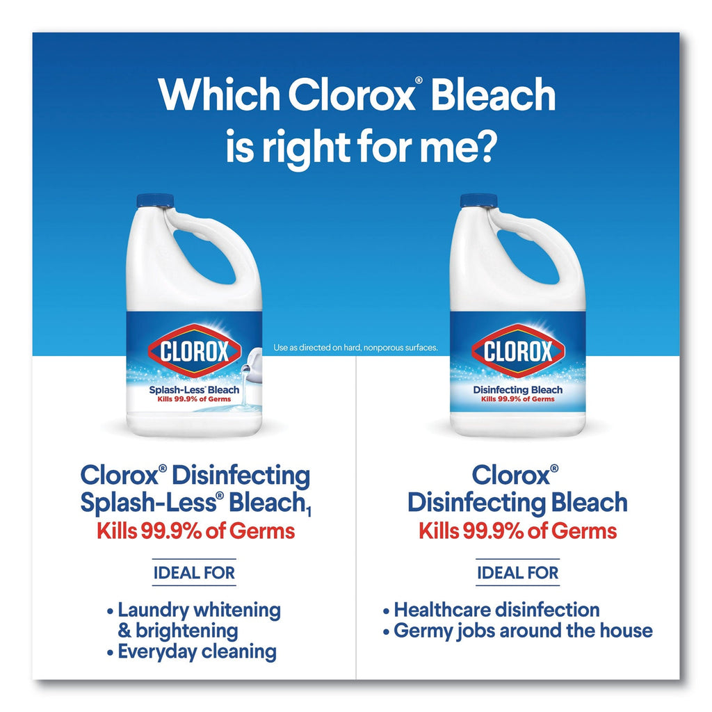 Clorox Regular Bleach with CloroMax Technology, 43 oz Bottle, 6/Carton